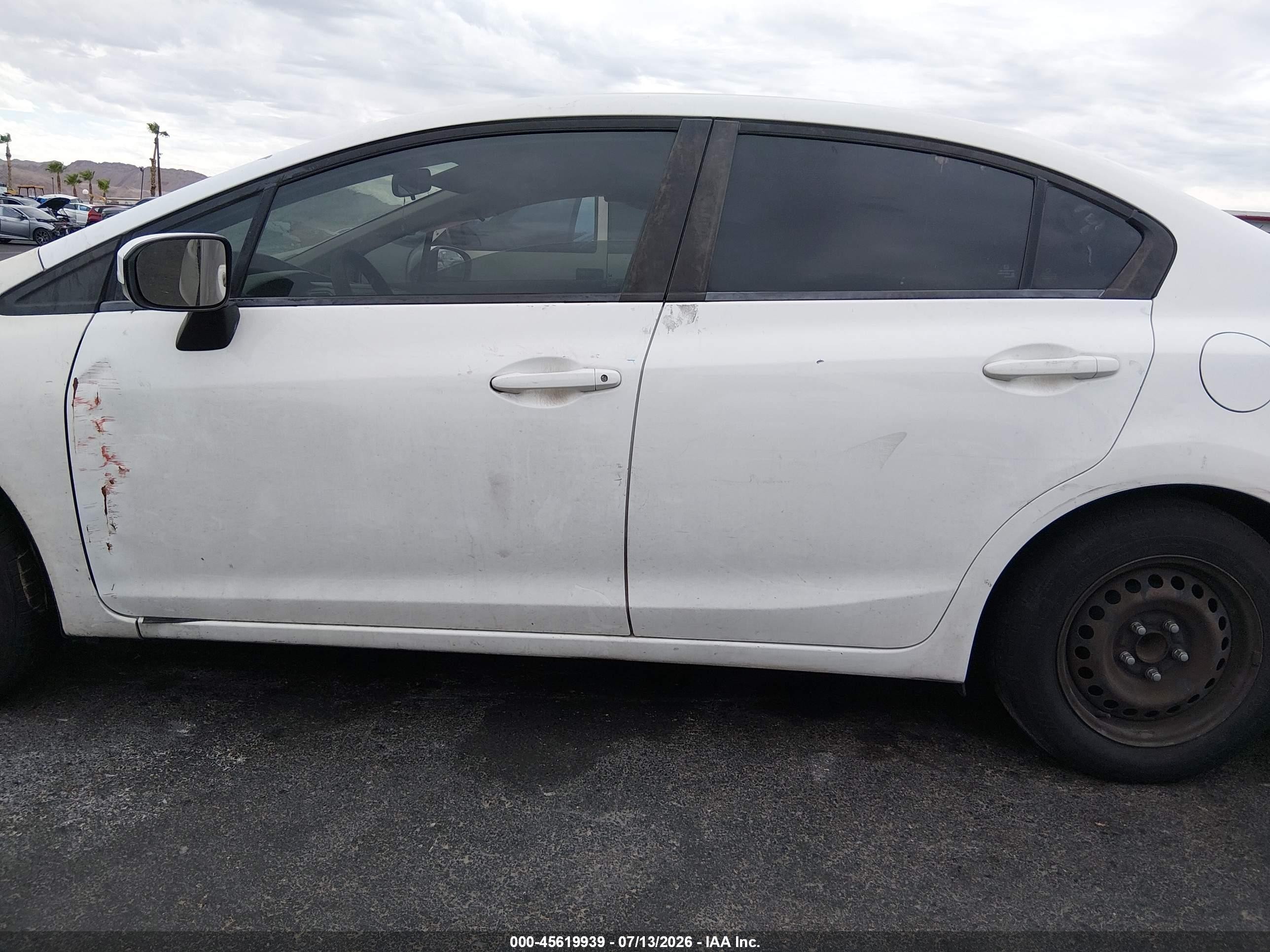 2014 Honda Civic Lx White vin: 19XFB2F5XEE211191