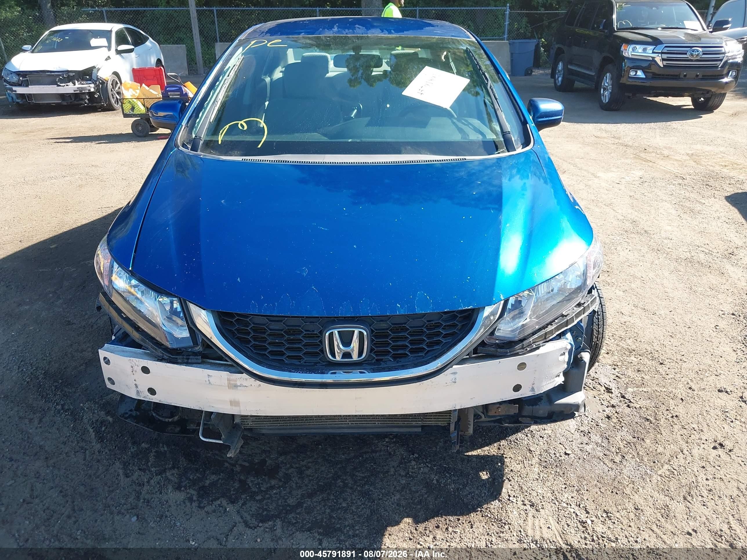 2014 Honda Civic Lx Blue vin: 19XFB2F5XEE212714