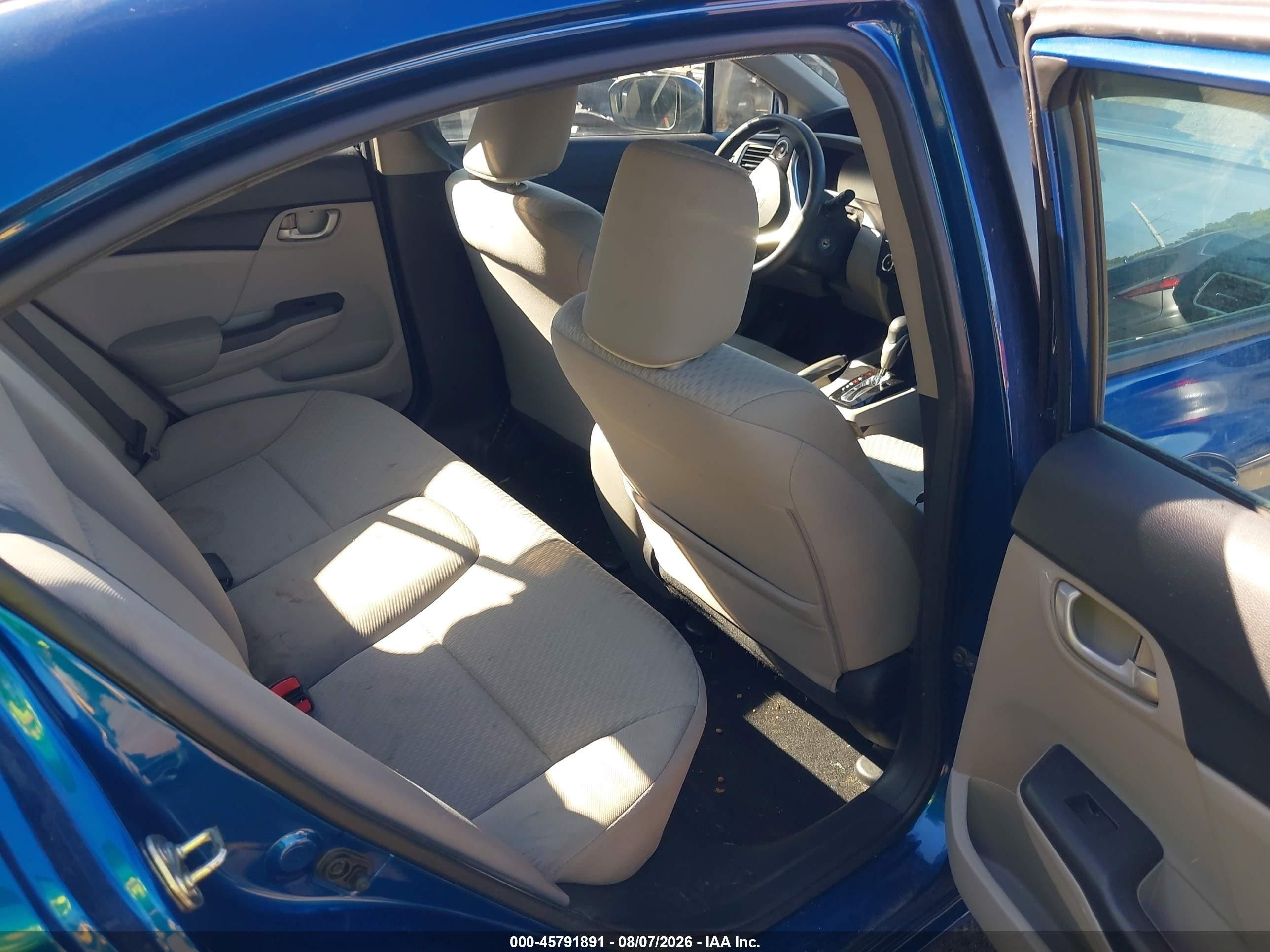 2014 Honda Civic Lx Blue vin: 19XFB2F5XEE212714