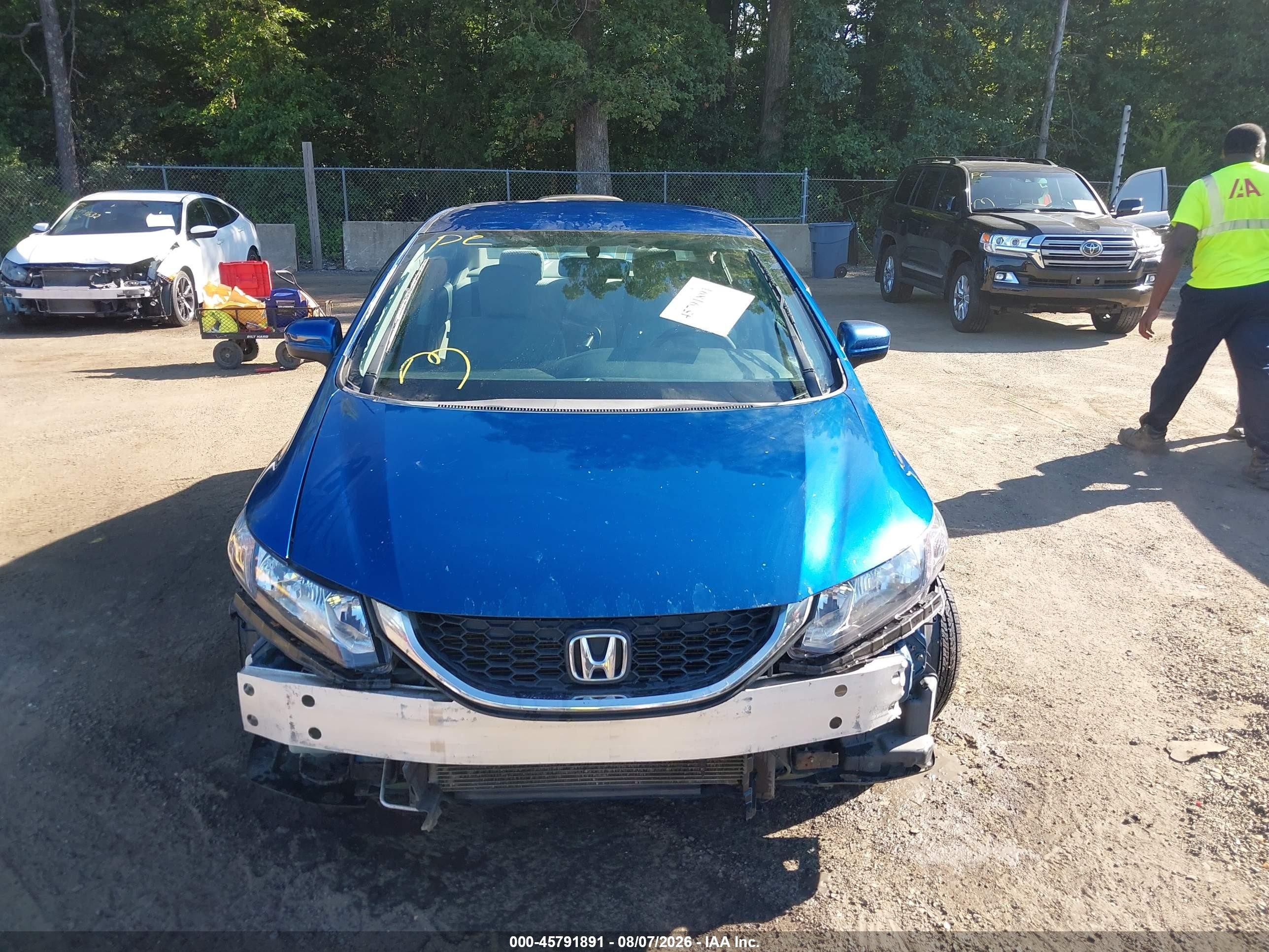 2014 Honda Civic Lx Blue vin: 19XFB2F5XEE212714