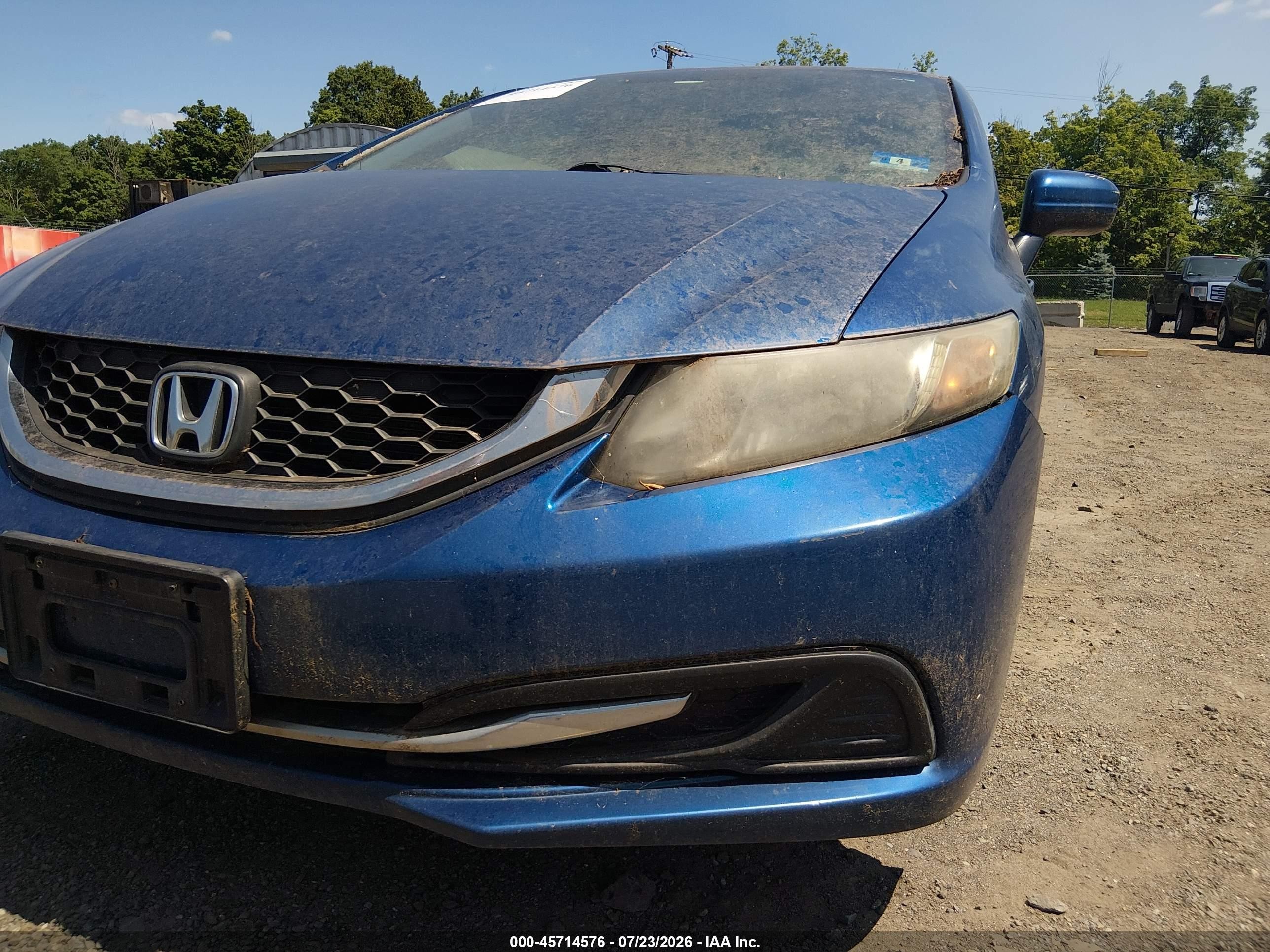 2014 Honda Civic Lx Синий vin: 19XFB2F5XEE217265