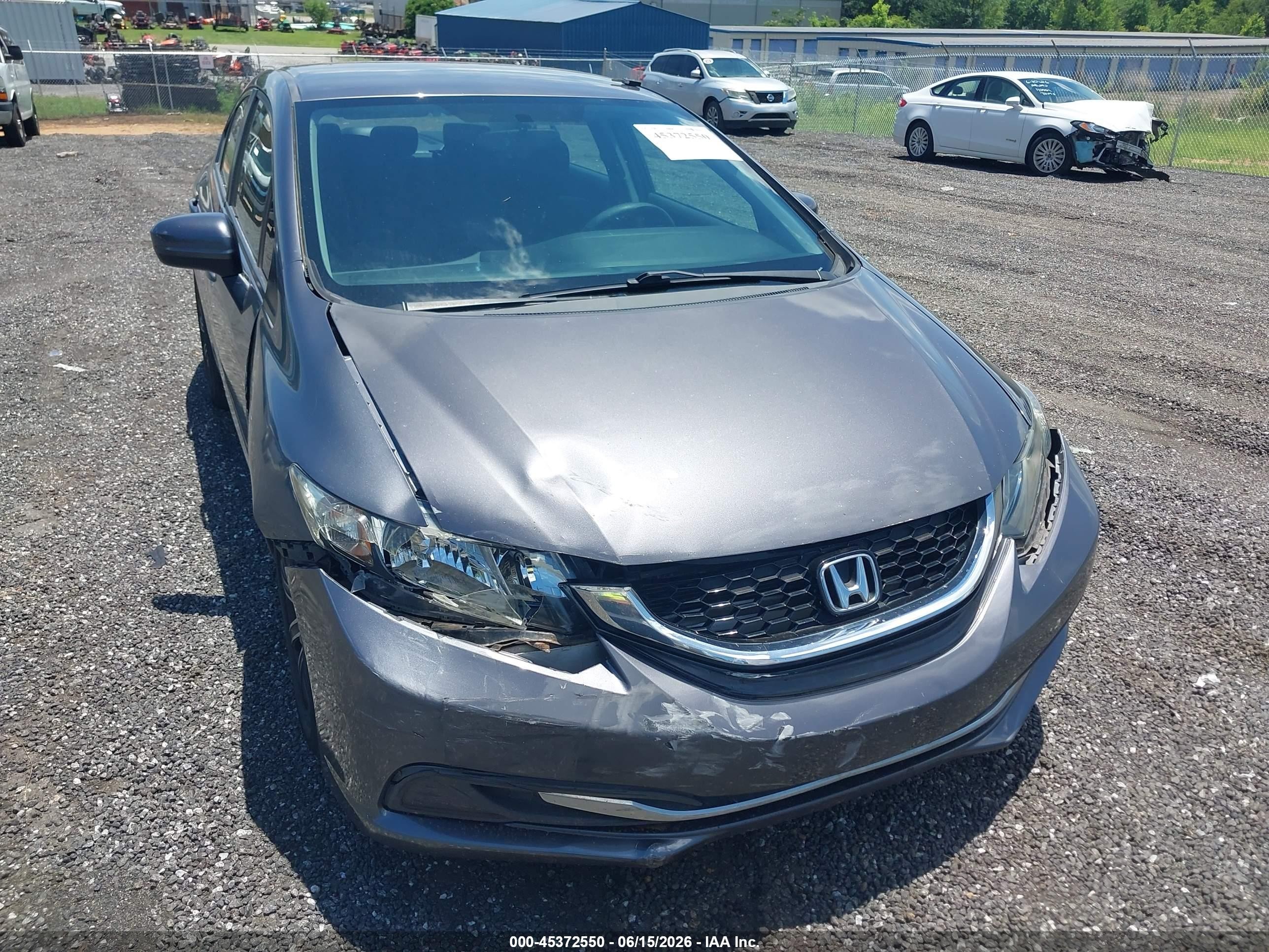 2014 Honda Civic Lx Серый vin: 19XFB2F5XEE233806