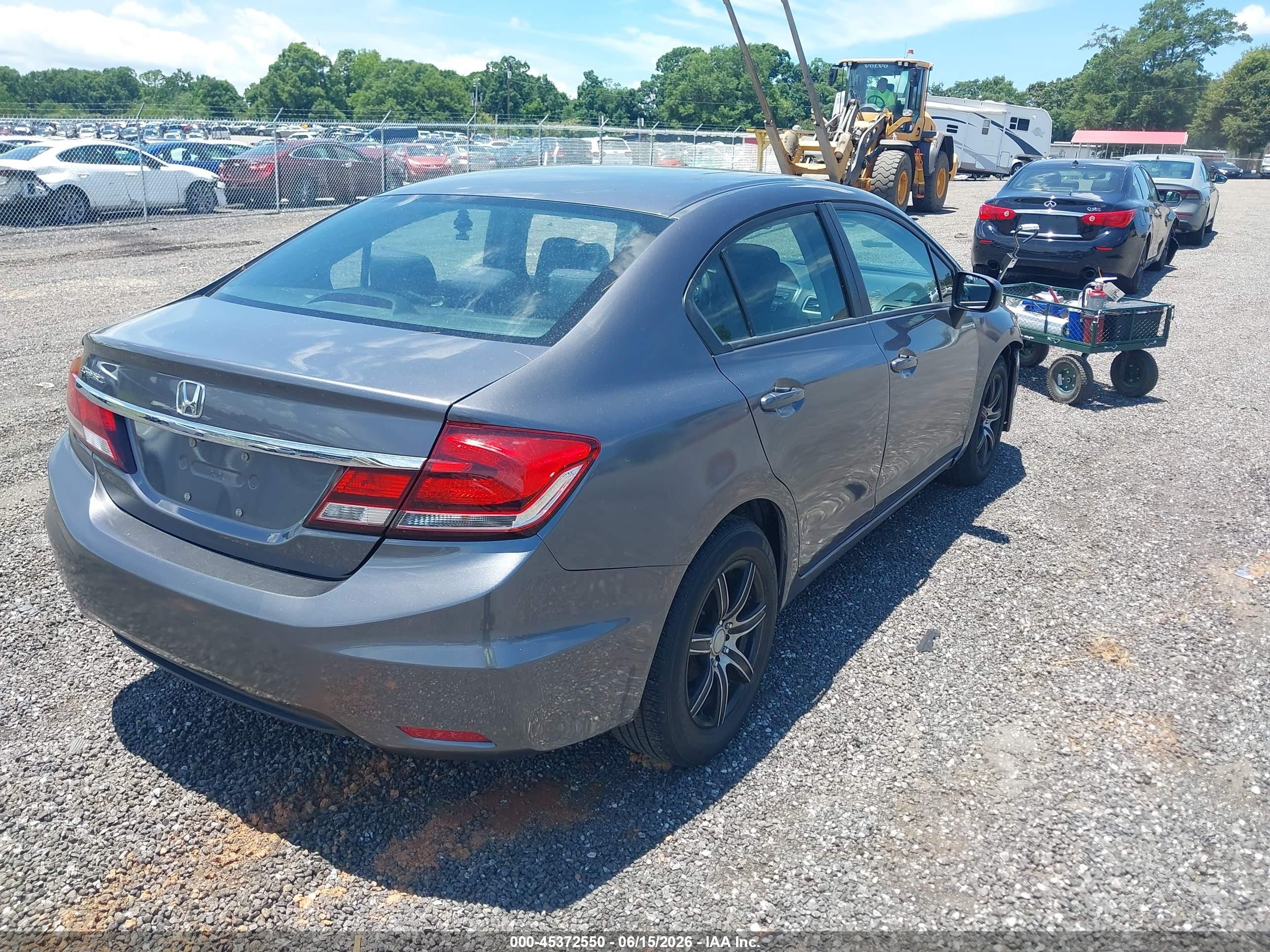 2014 Honda Civic Lx Серый vin: 19XFB2F5XEE233806