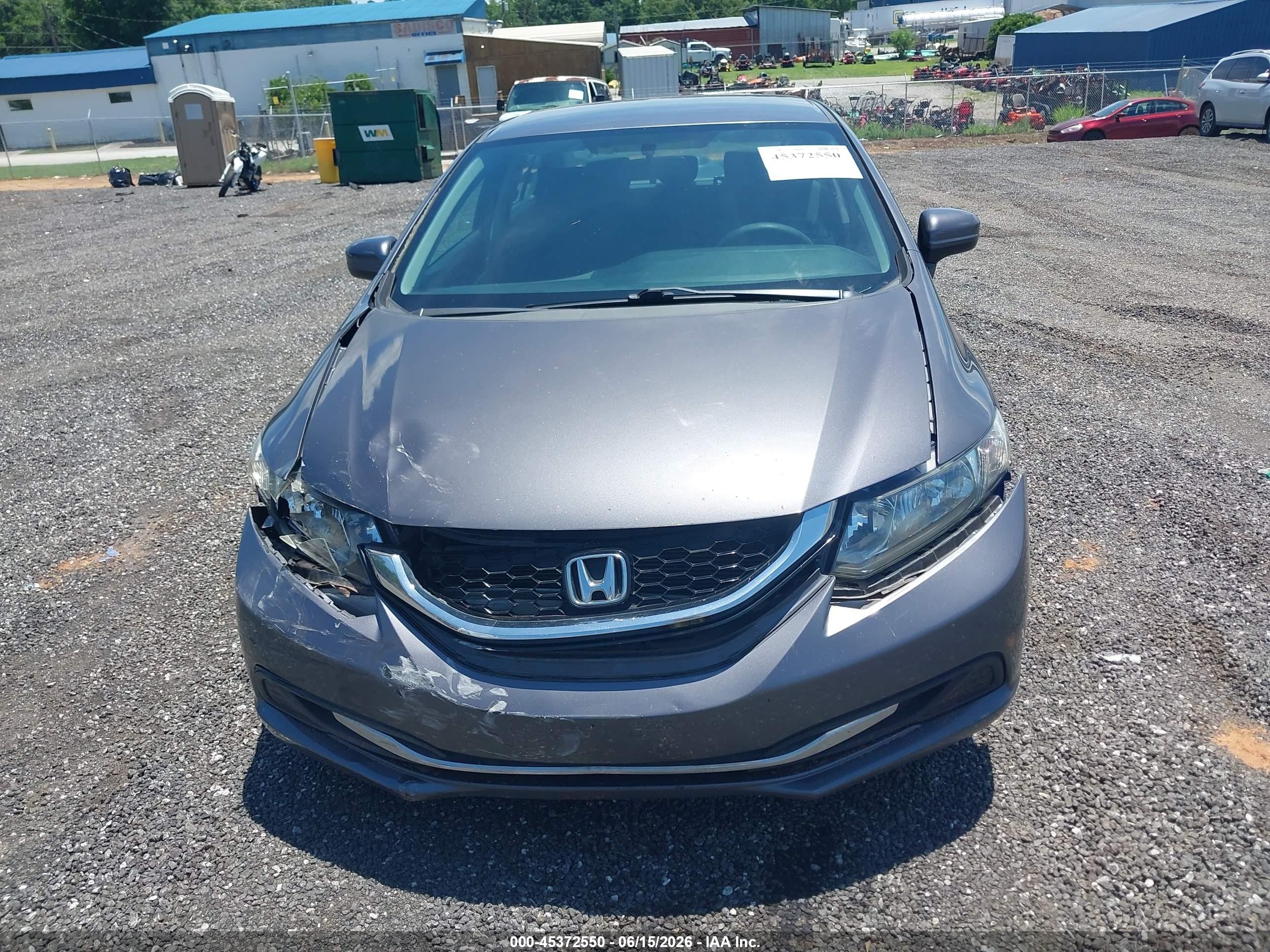2014 Honda Civic Lx Серый vin: 19XFB2F5XEE233806