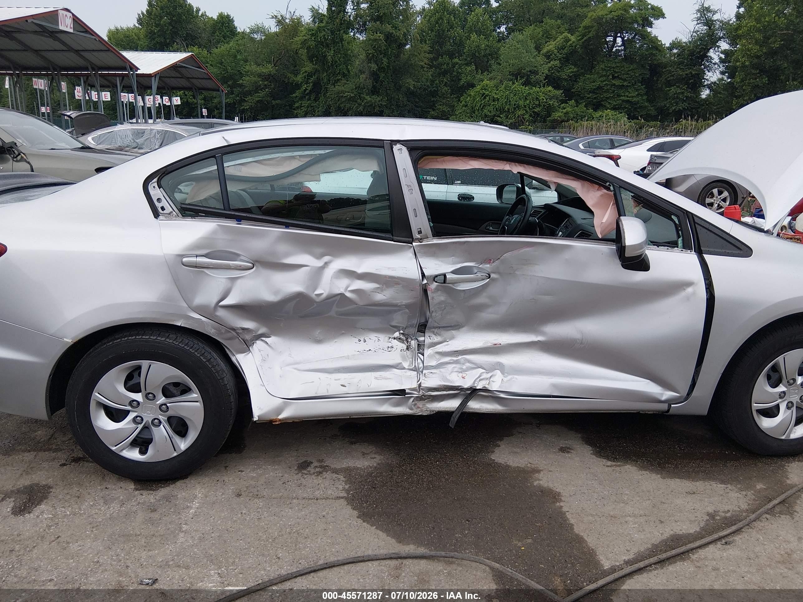 2014 Honda Civic Lx Silver vin: 19XFB2F5XEE246989