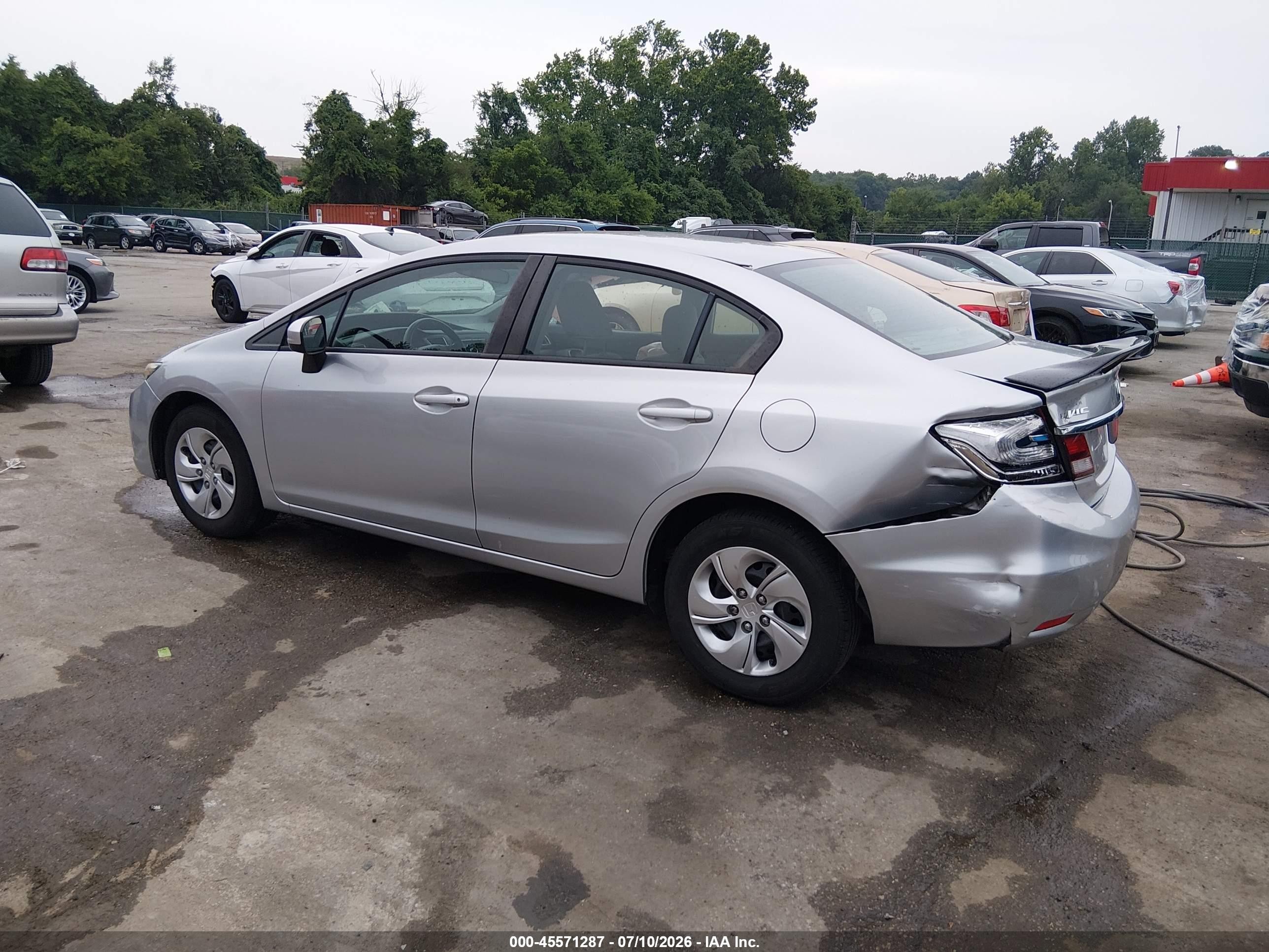 2014 Honda Civic Lx Silver vin: 19XFB2F5XEE246989