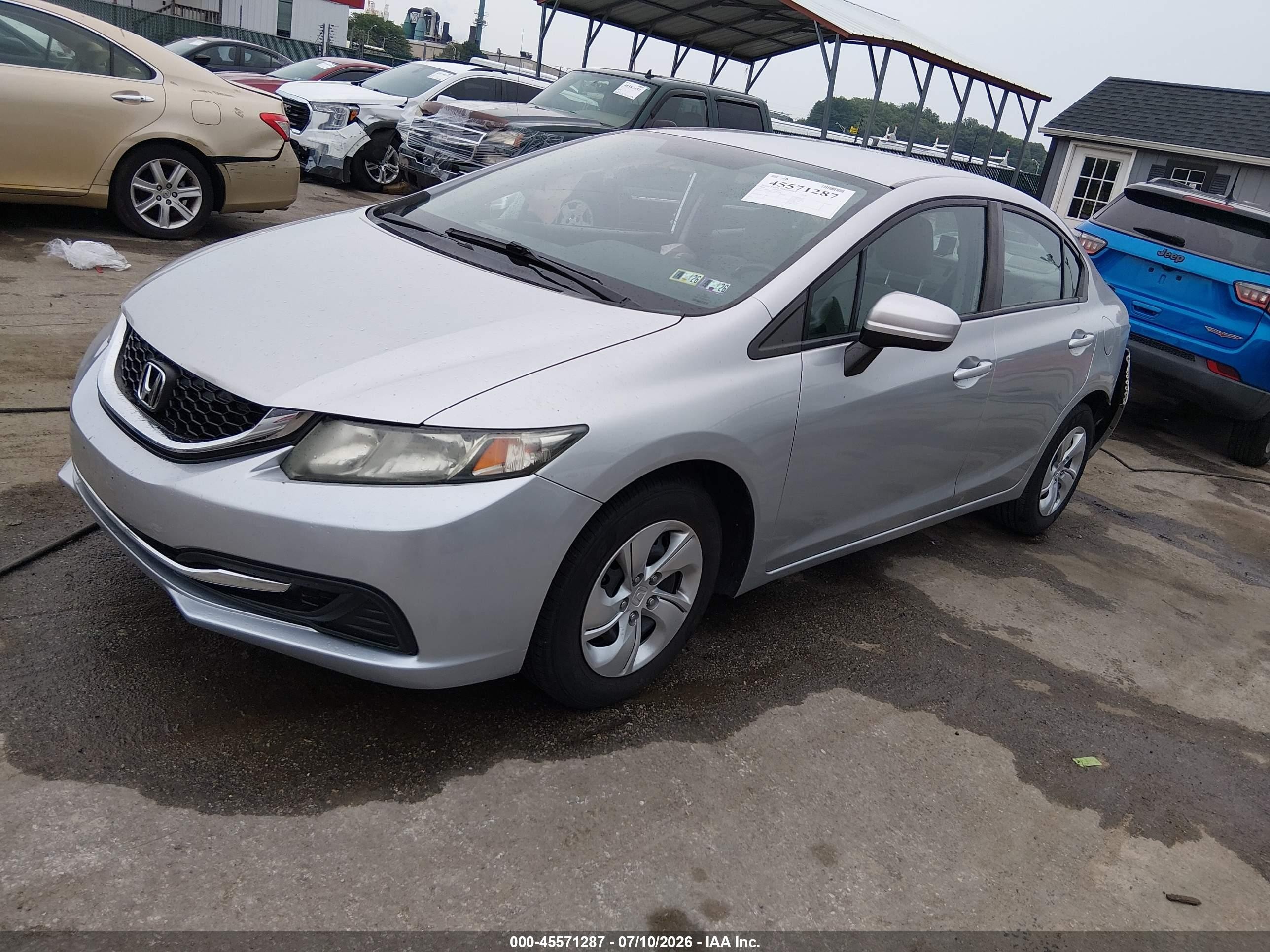 2014 Honda Civic Lx Silver vin: 19XFB2F5XEE246989