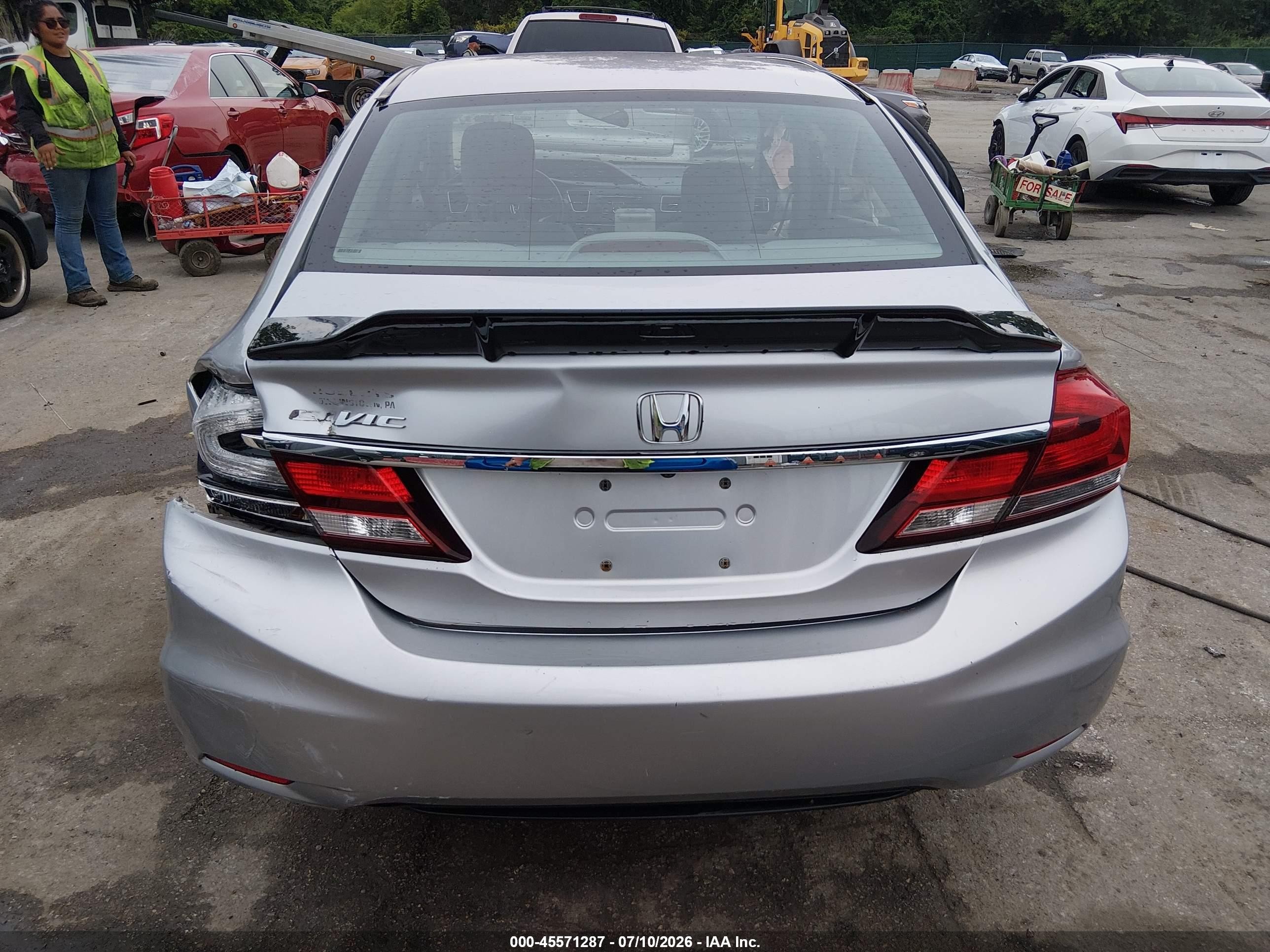 2014 Honda Civic Lx Silver vin: 19XFB2F5XEE246989