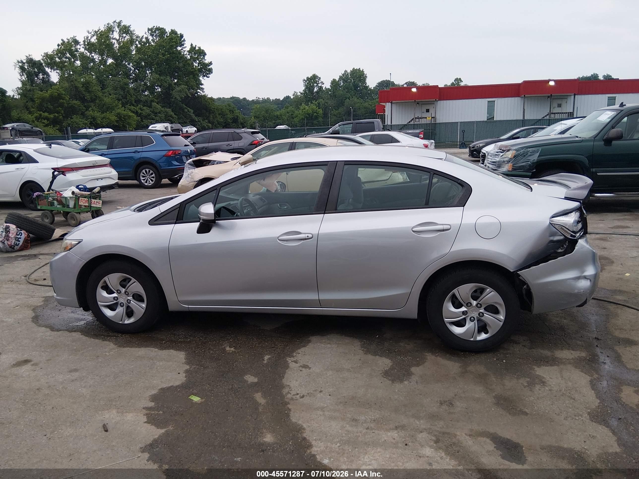 2014 Honda Civic Lx Silver vin: 19XFB2F5XEE246989
