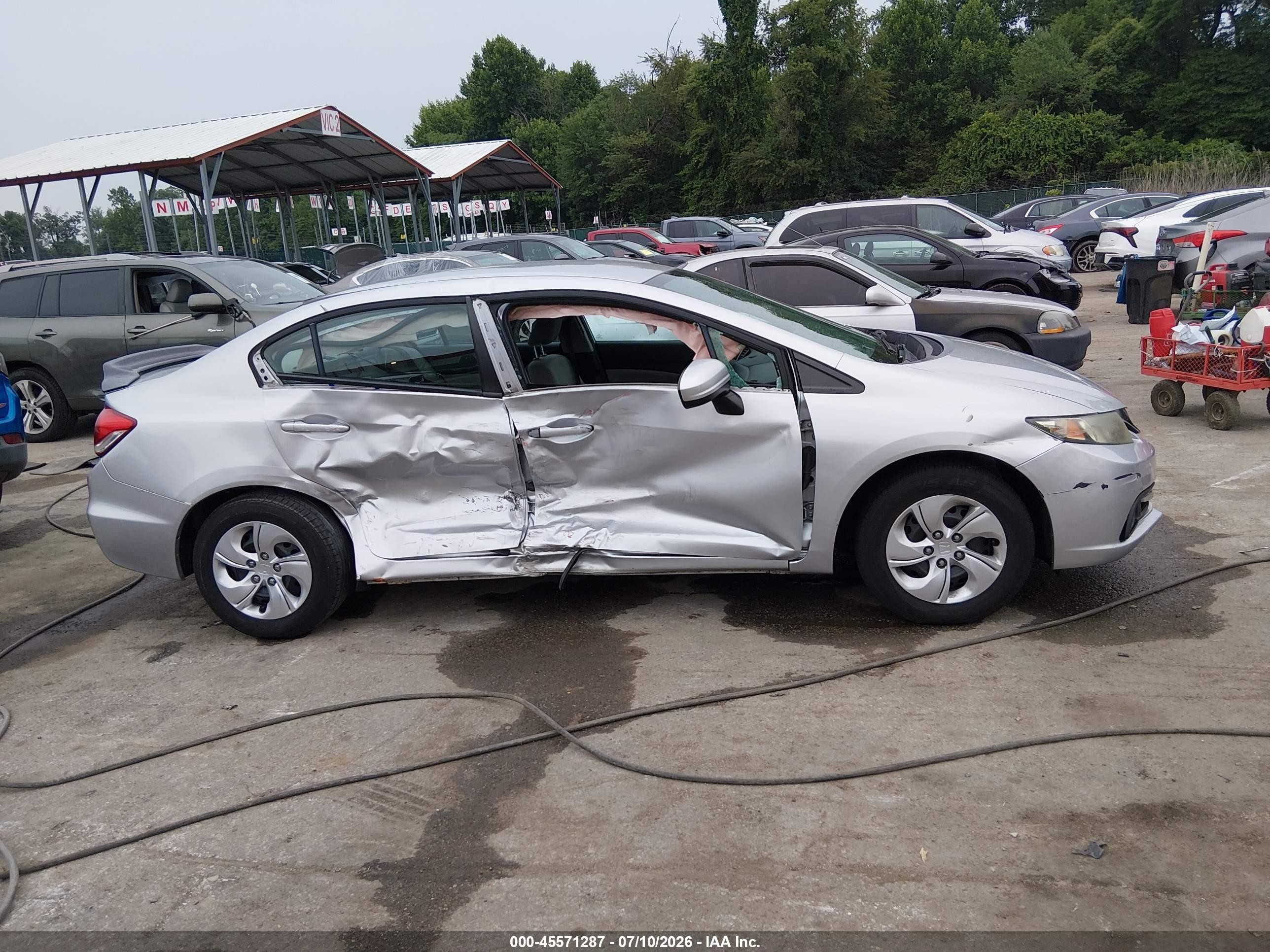 2014 Honda Civic Lx Silver vin: 19XFB2F5XEE246989