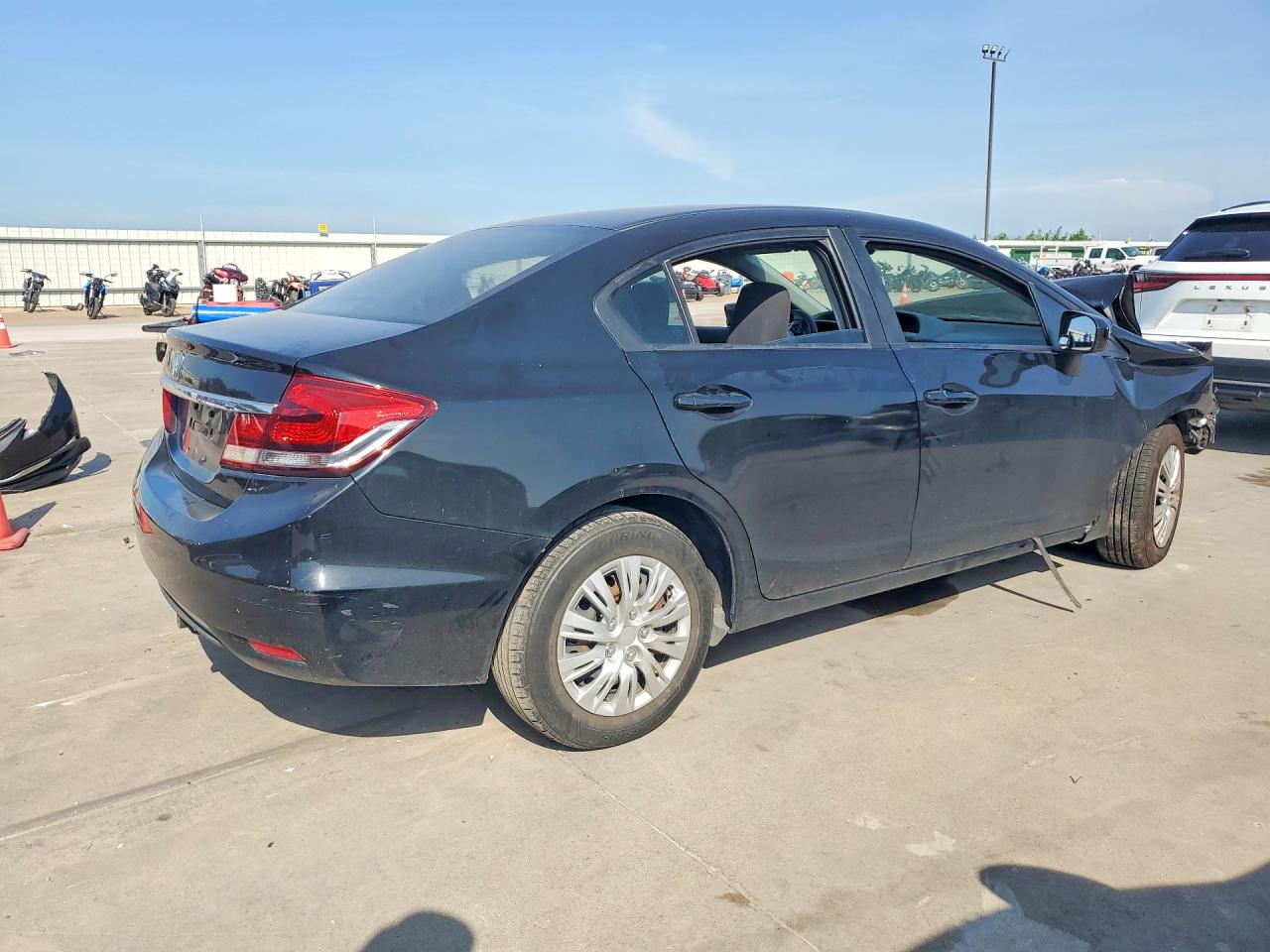 2014 Honda Civic Lx Black vin: 19XFB2F5XEE250007