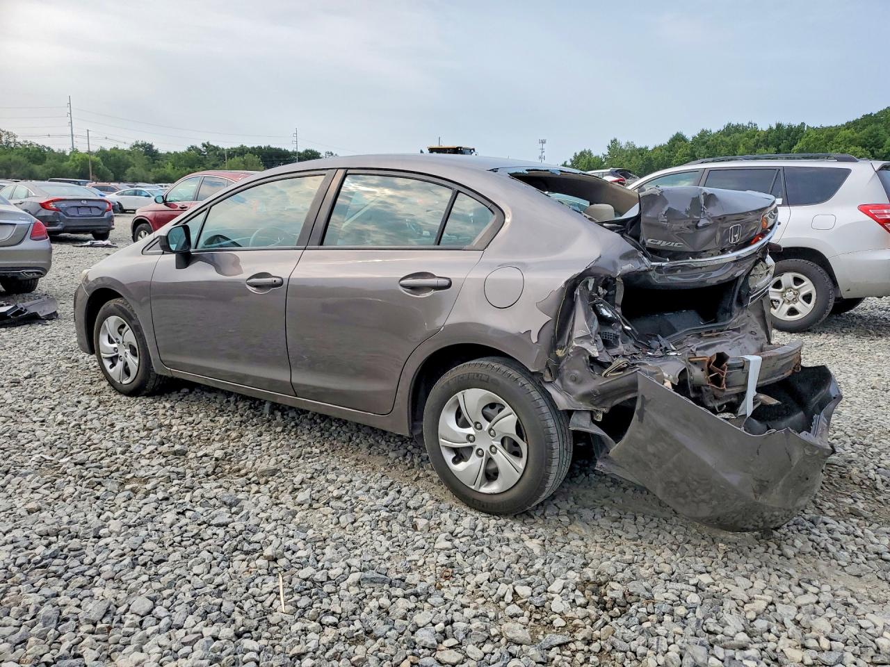 2014 Honda Civic Lx Silver vin: 19XFB2F5XEE253215