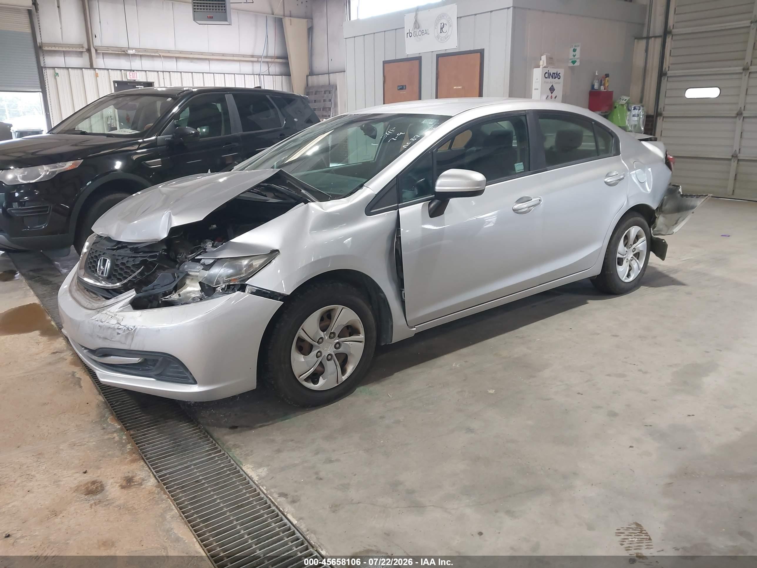 2014 Honda Civic Lx Silver vin: 19XFB2F5XEE270046
