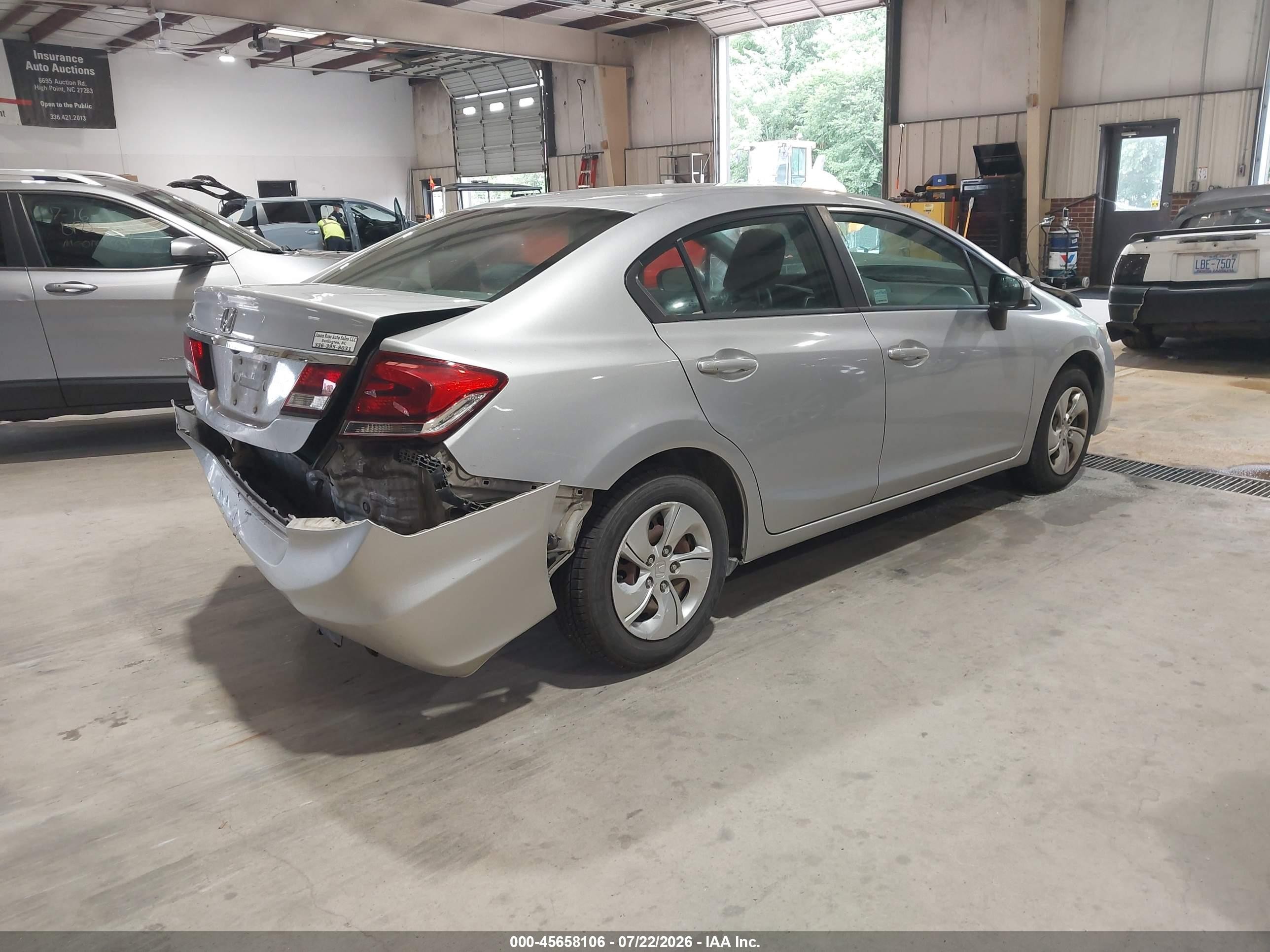 2014 Honda Civic Lx Silver vin: 19XFB2F5XEE270046