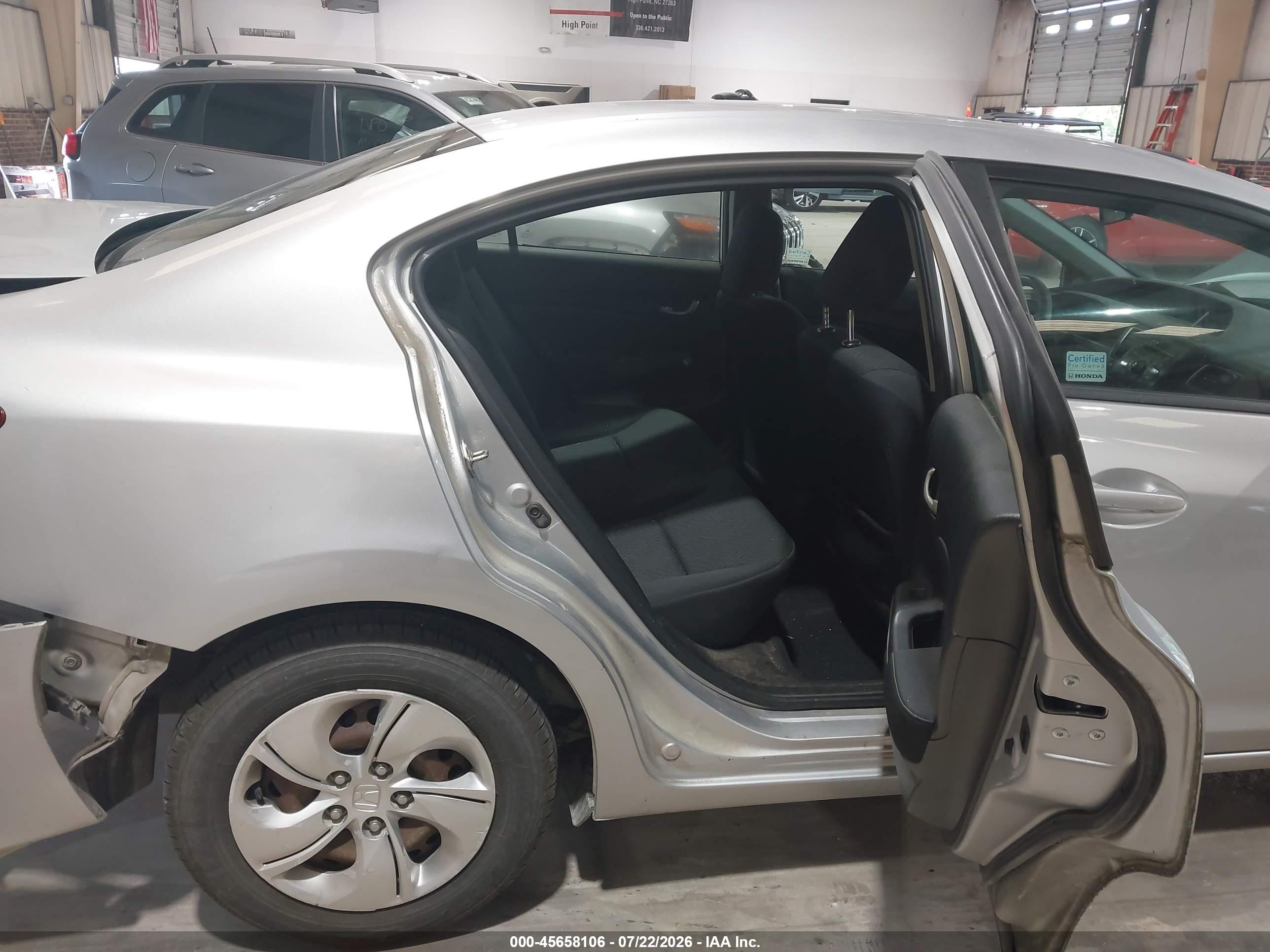 2014 Honda Civic Lx Silver vin: 19XFB2F5XEE270046