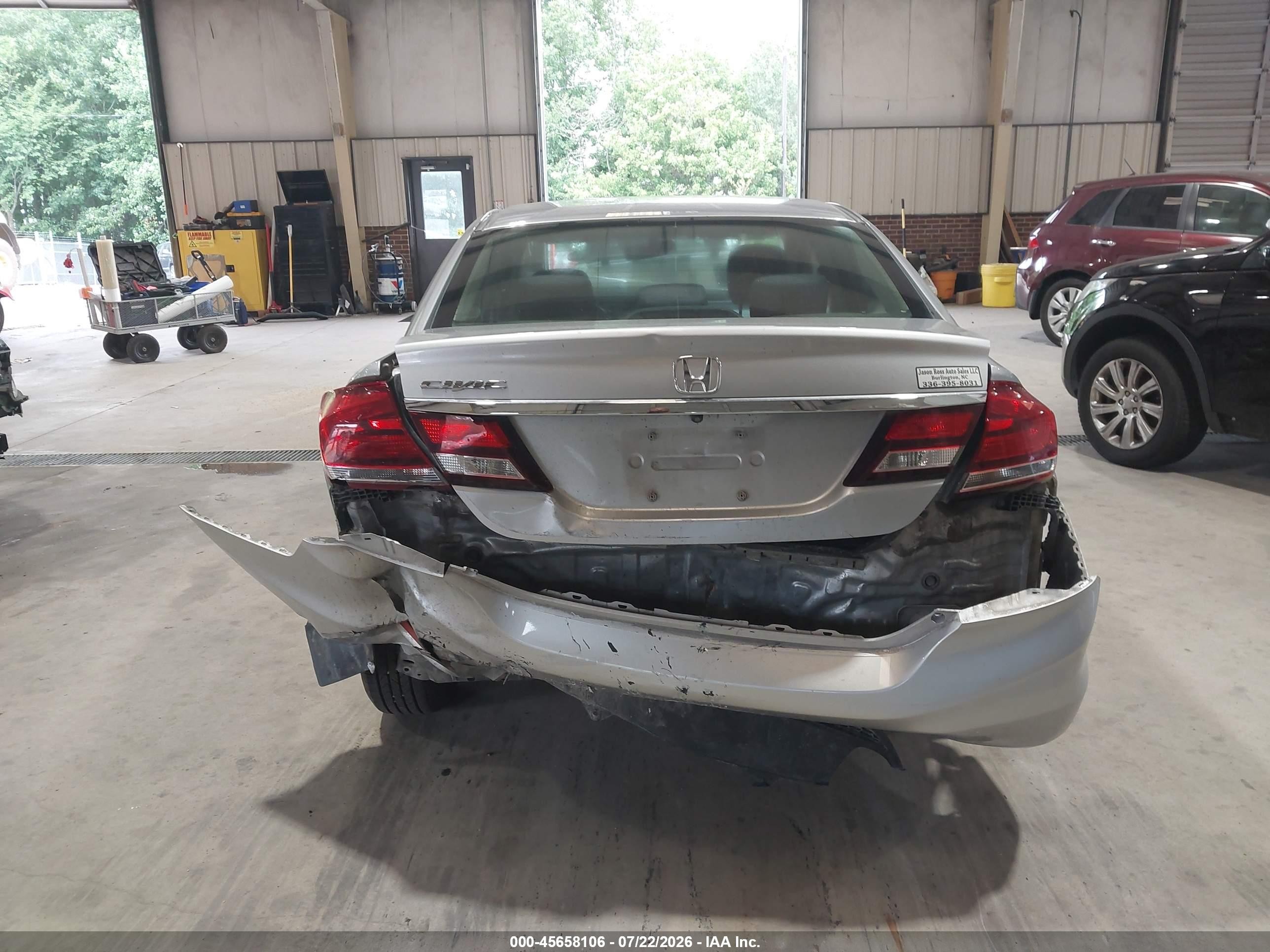 2014 Honda Civic Lx Silver vin: 19XFB2F5XEE270046