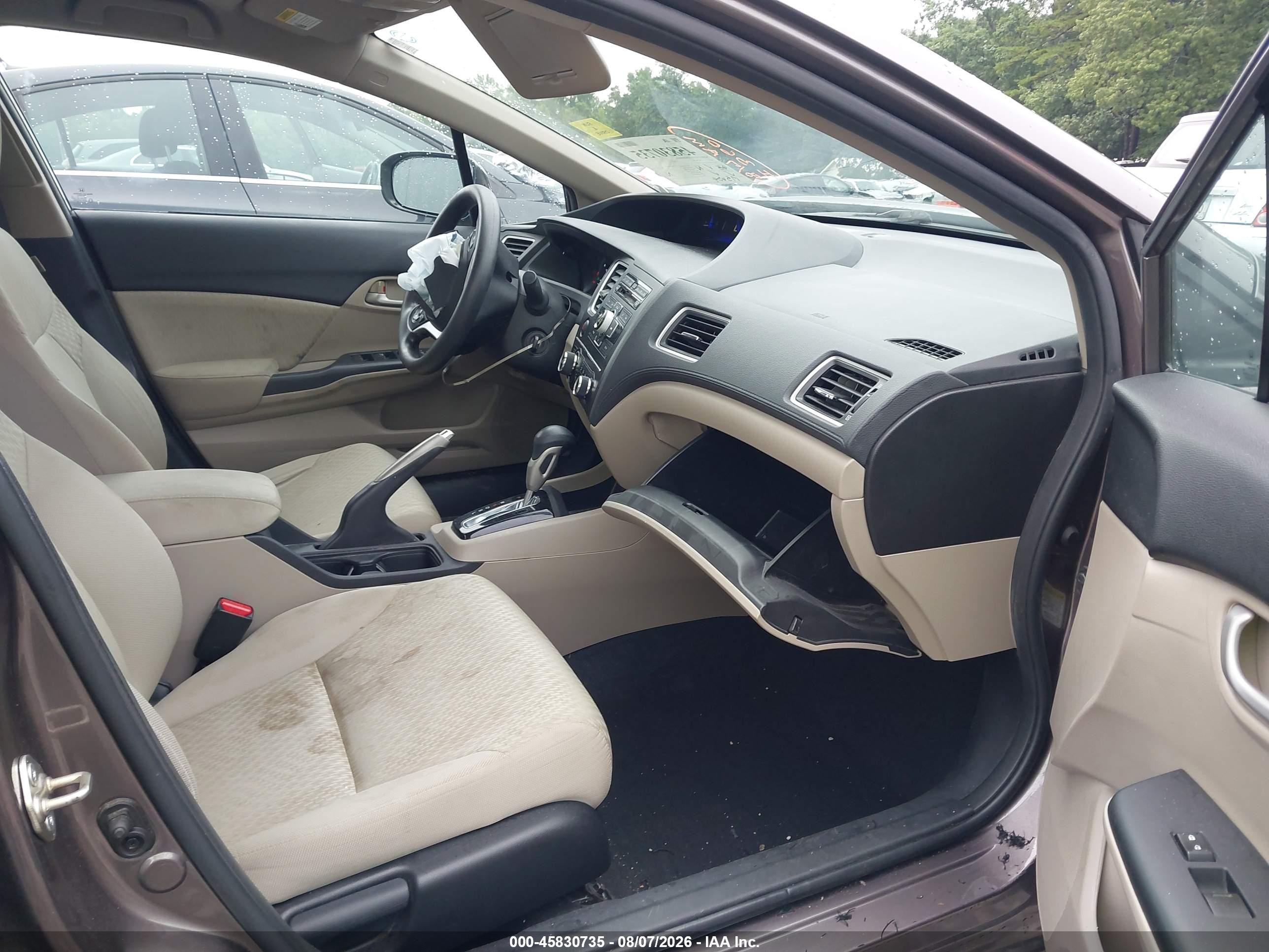 2015 Honda Civic Lx Brown vin: 19XFB2F5XFE003989