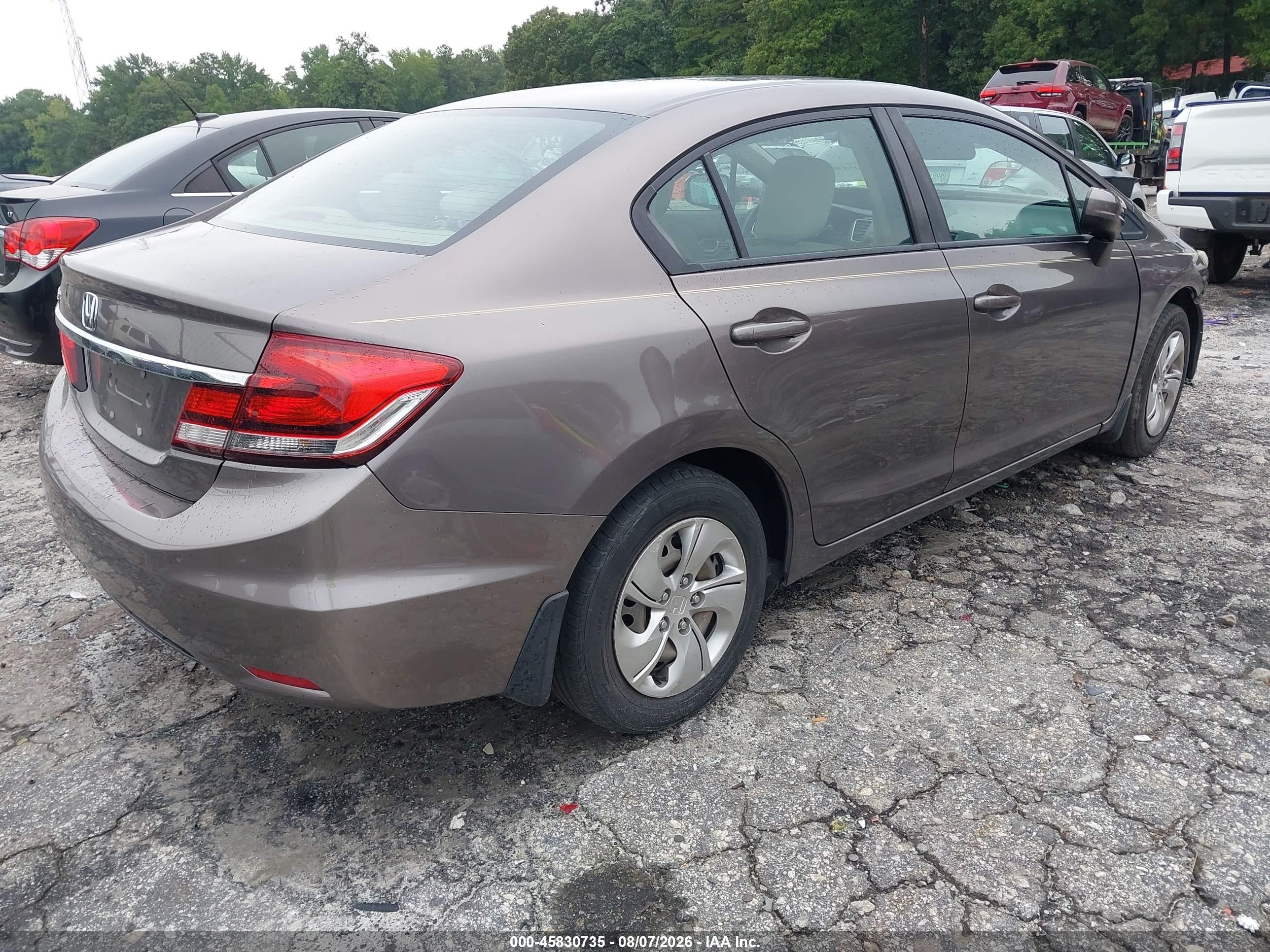 2015 Honda Civic Lx Brown vin: 19XFB2F5XFE003989