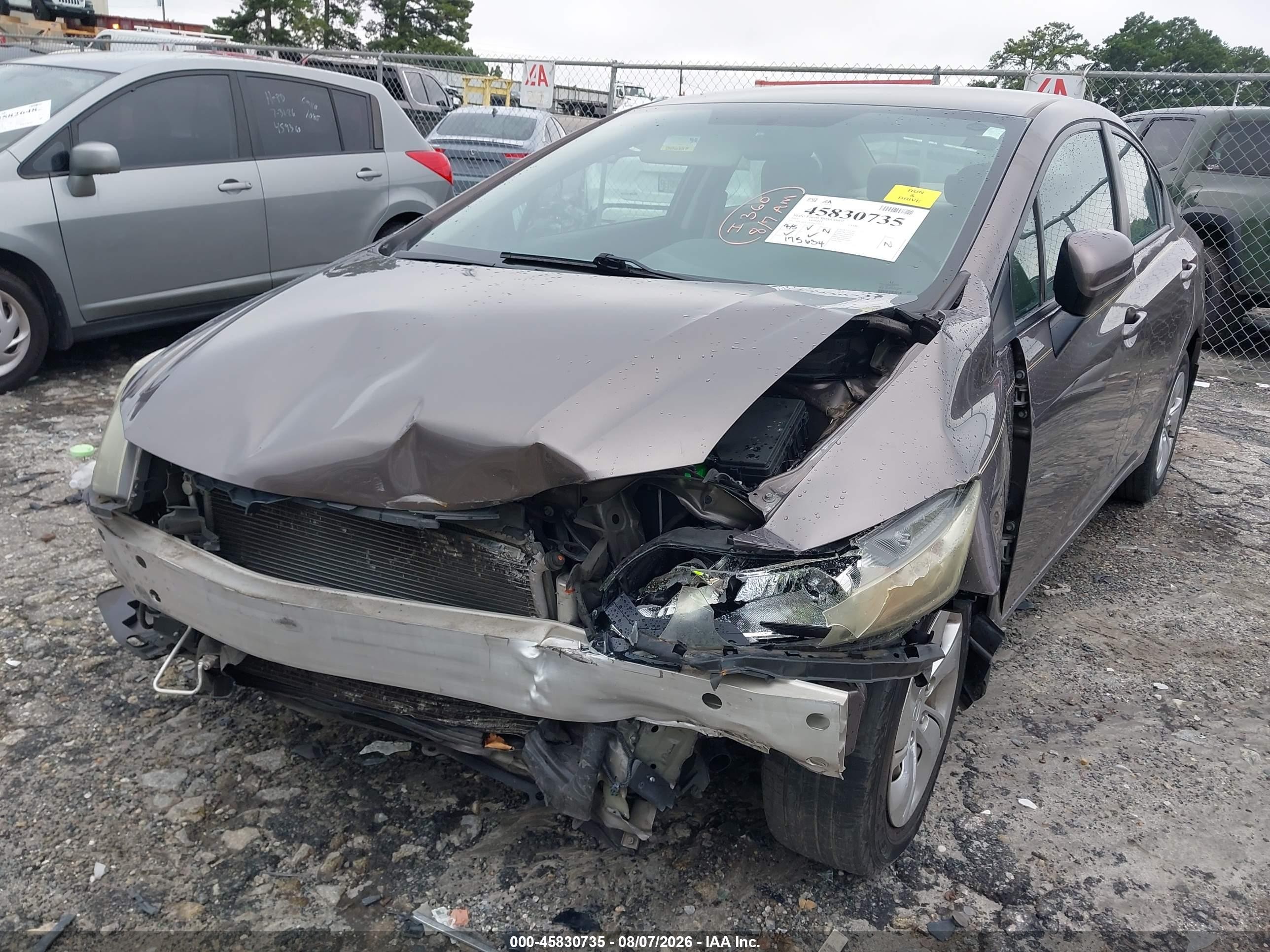 2015 Honda Civic Lx Brown vin: 19XFB2F5XFE003989