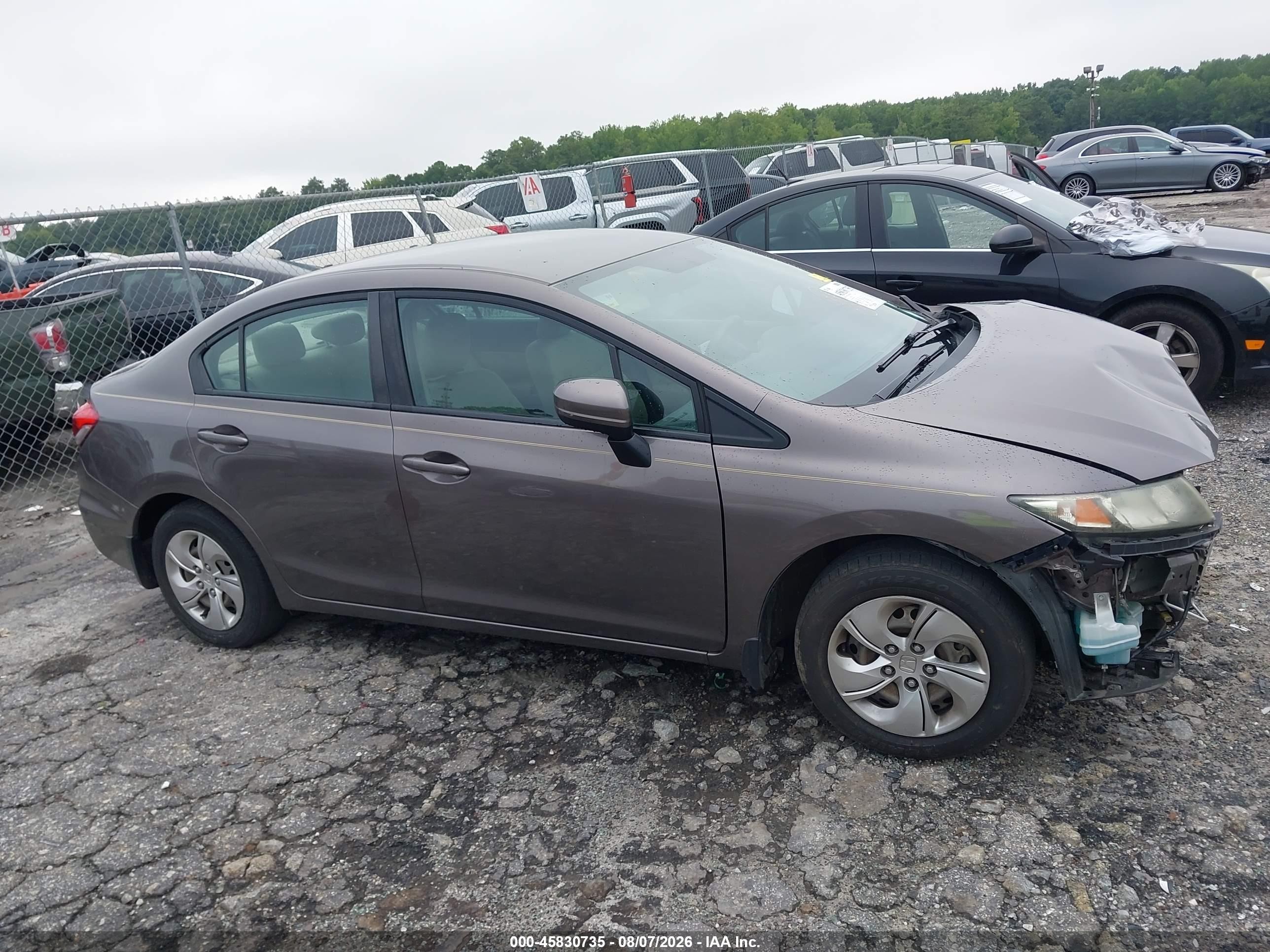 2015 Honda Civic Lx Brown vin: 19XFB2F5XFE003989