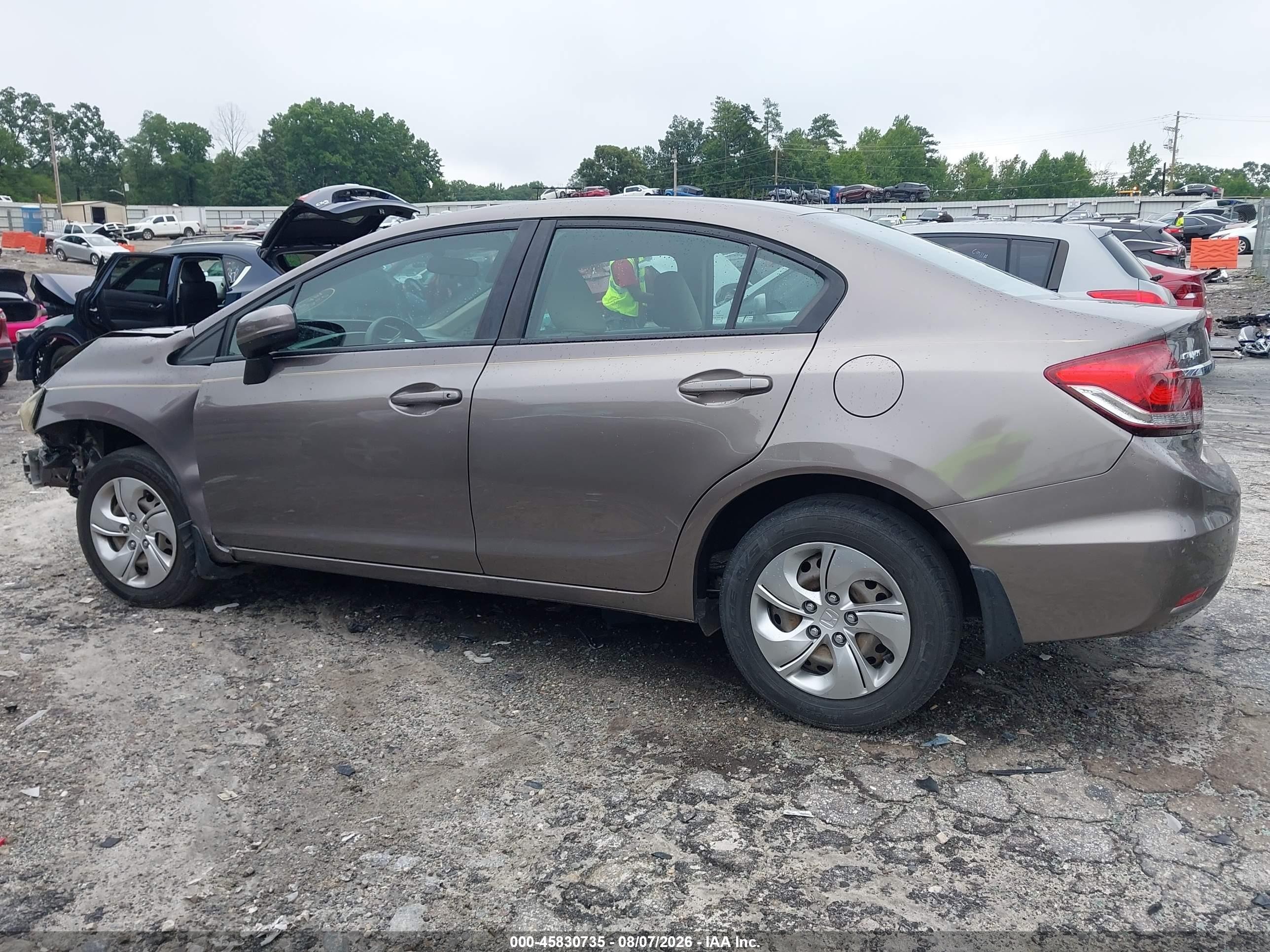 2015 Honda Civic Lx Brown vin: 19XFB2F5XFE003989