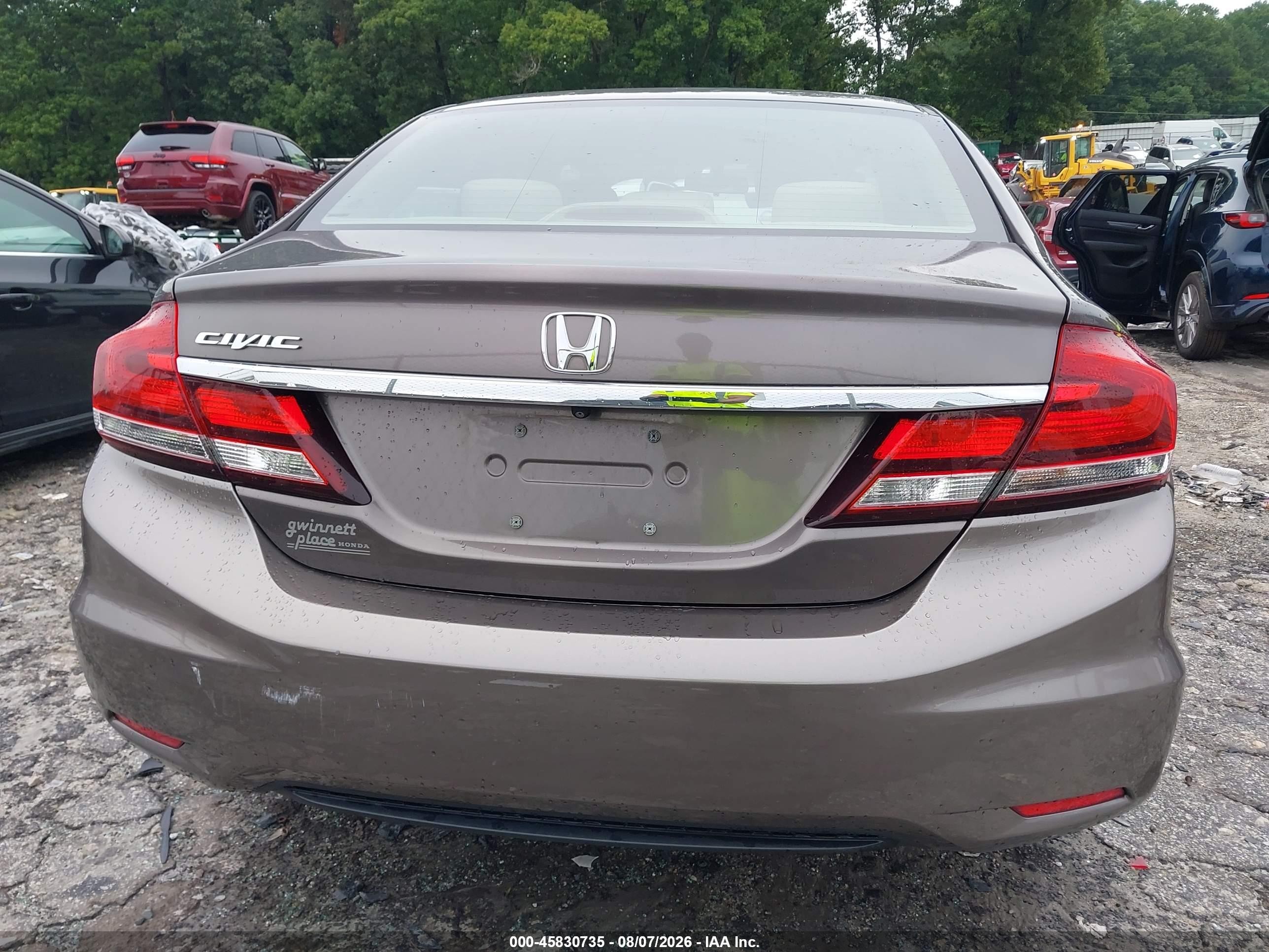 2015 Honda Civic Lx Brown vin: 19XFB2F5XFE003989