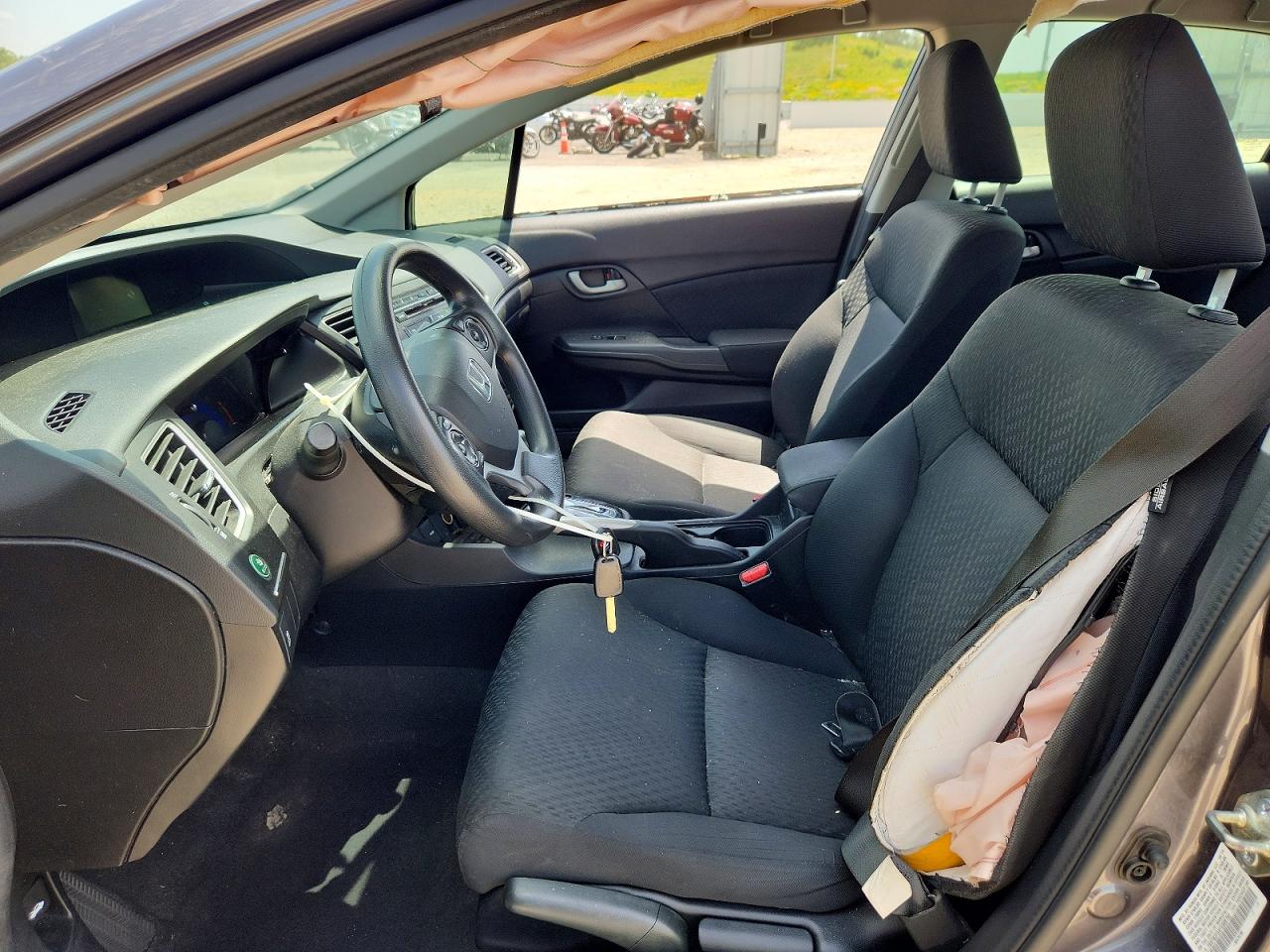 2015 Honda Civic Lx Gray vin: 19XFB2F5XFE008755