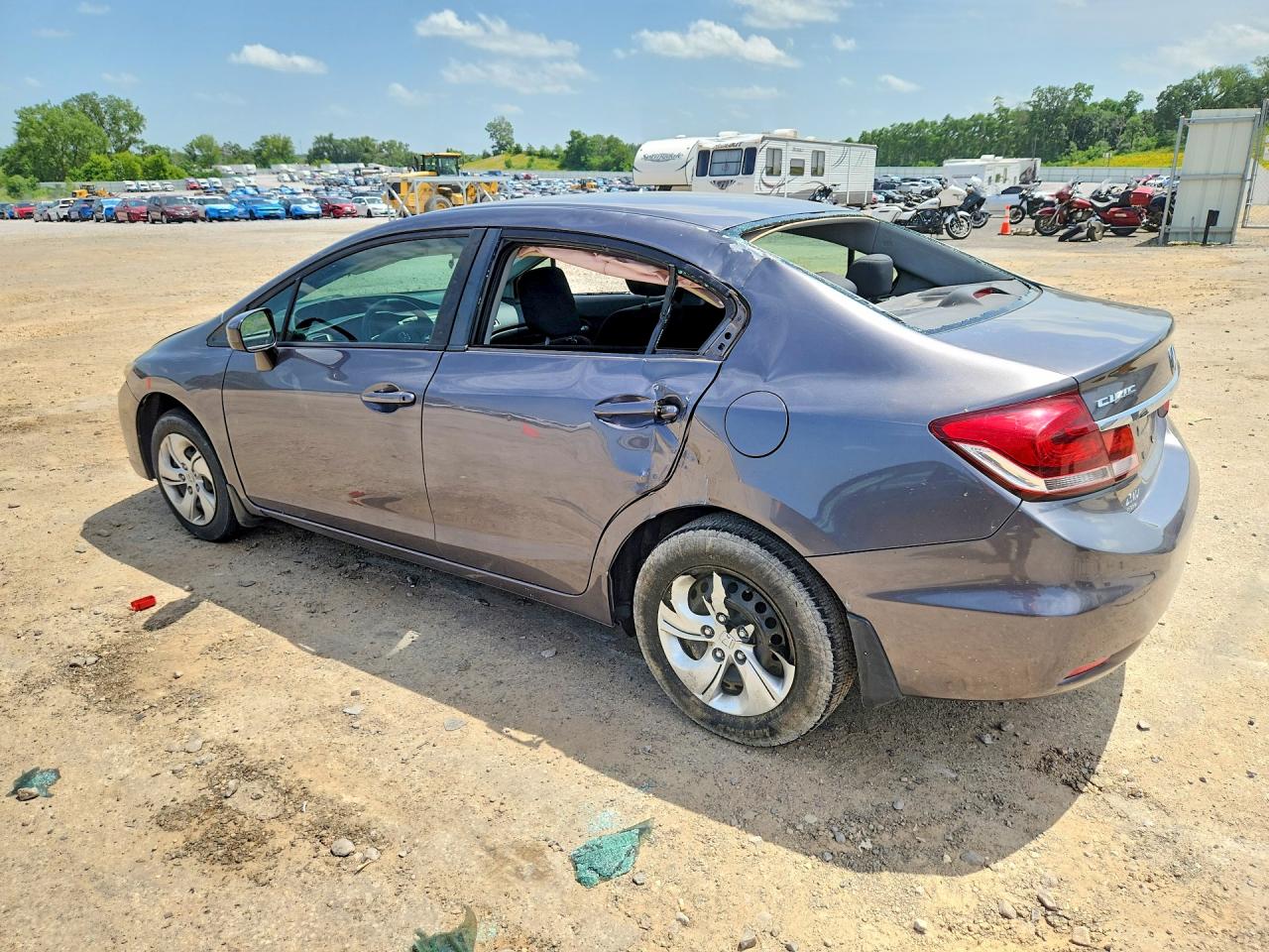 2015 Honda Civic Lx Gray vin: 19XFB2F5XFE008755