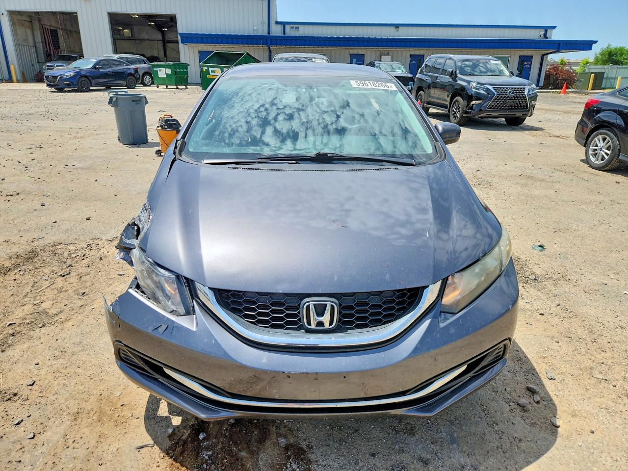 2015 Honda Civic Lx Gray vin: 19XFB2F5XFE008755