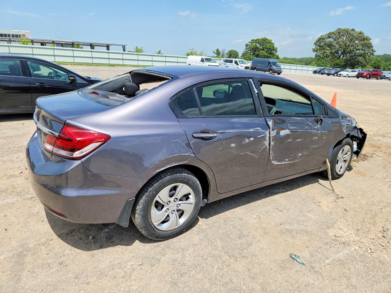 2015 Honda Civic Lx Gray vin: 19XFB2F5XFE008755