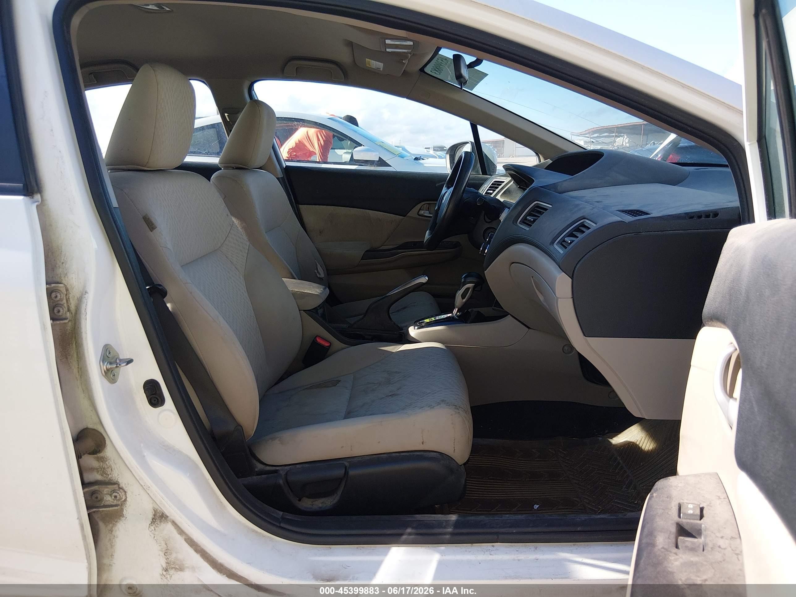 2015 Honda Civic Lx White vin: 19XFB2F5XFE035468