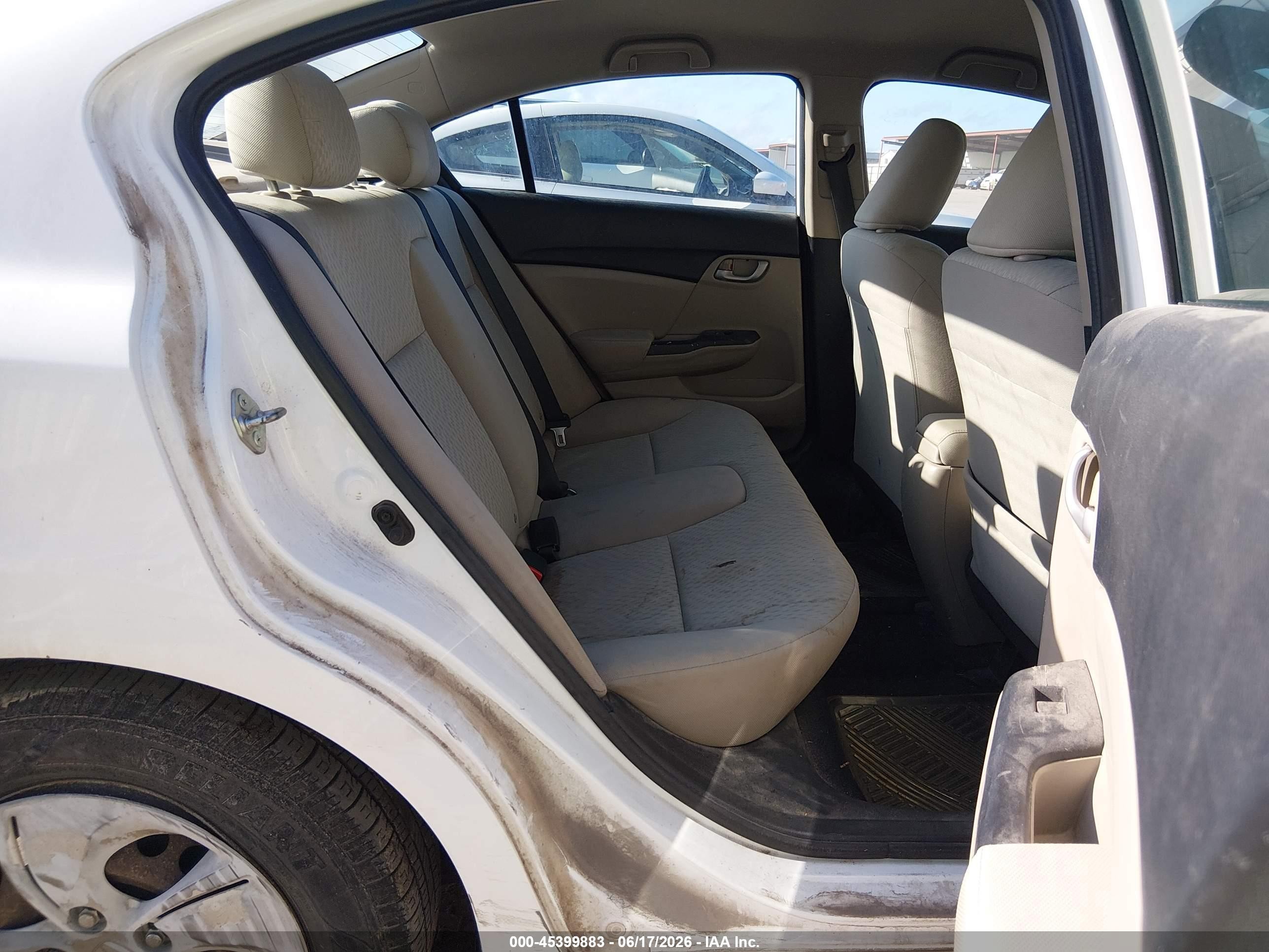 2015 Honda Civic Lx White vin: 19XFB2F5XFE035468