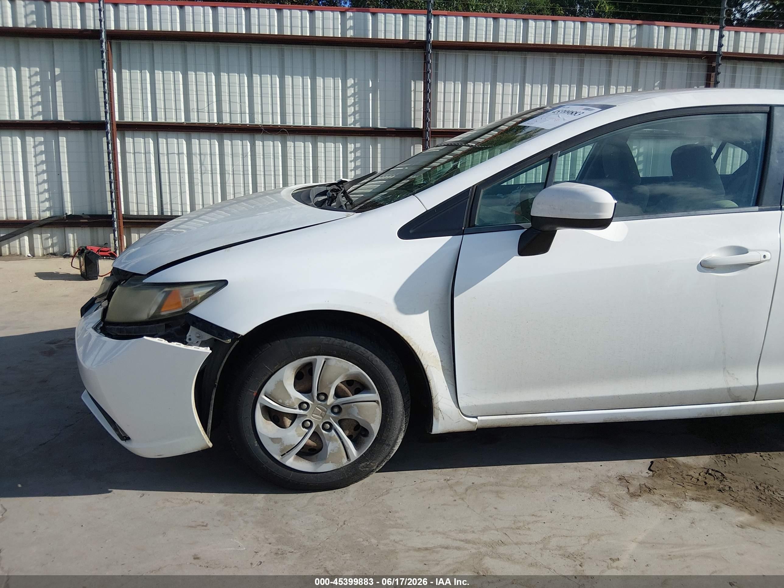 2015 Honda Civic Lx White vin: 19XFB2F5XFE035468
