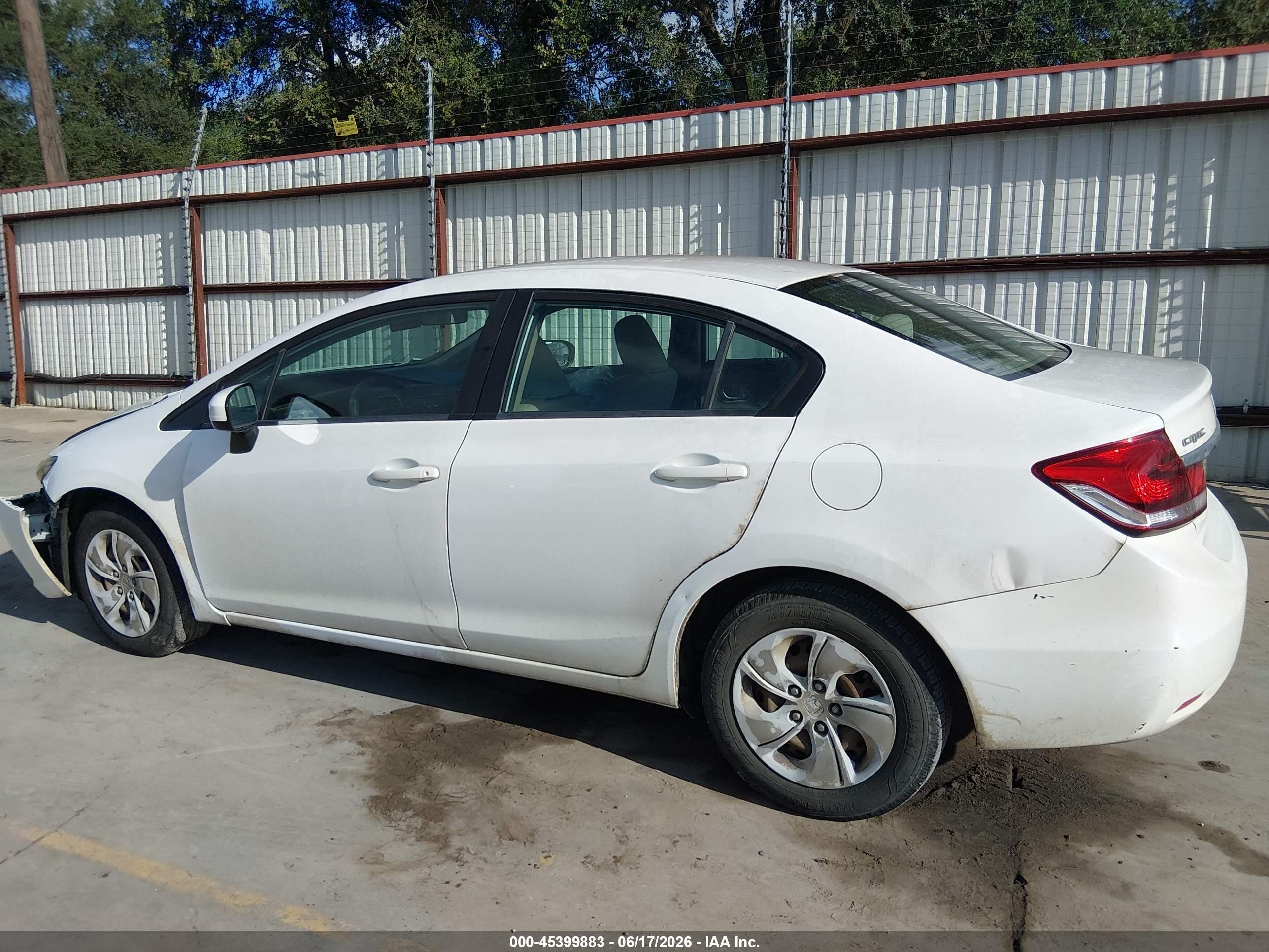 2015 Honda Civic Lx White vin: 19XFB2F5XFE035468
