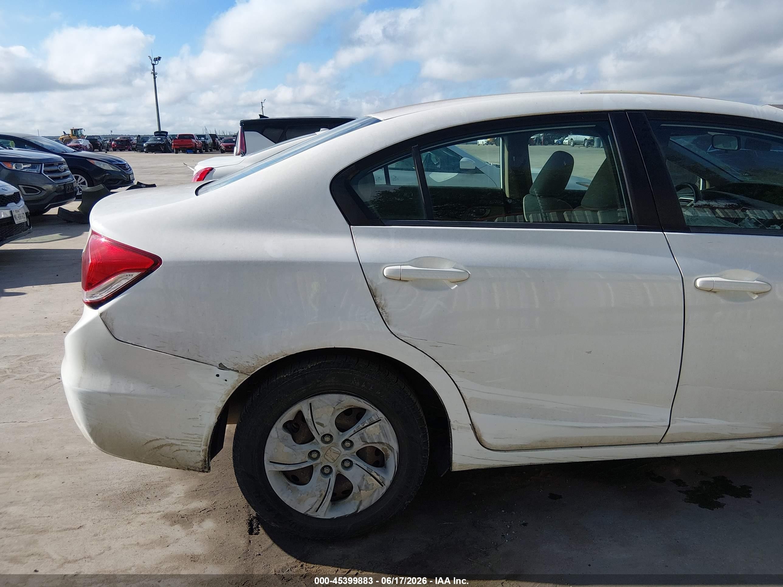 2015 Honda Civic Lx White vin: 19XFB2F5XFE035468