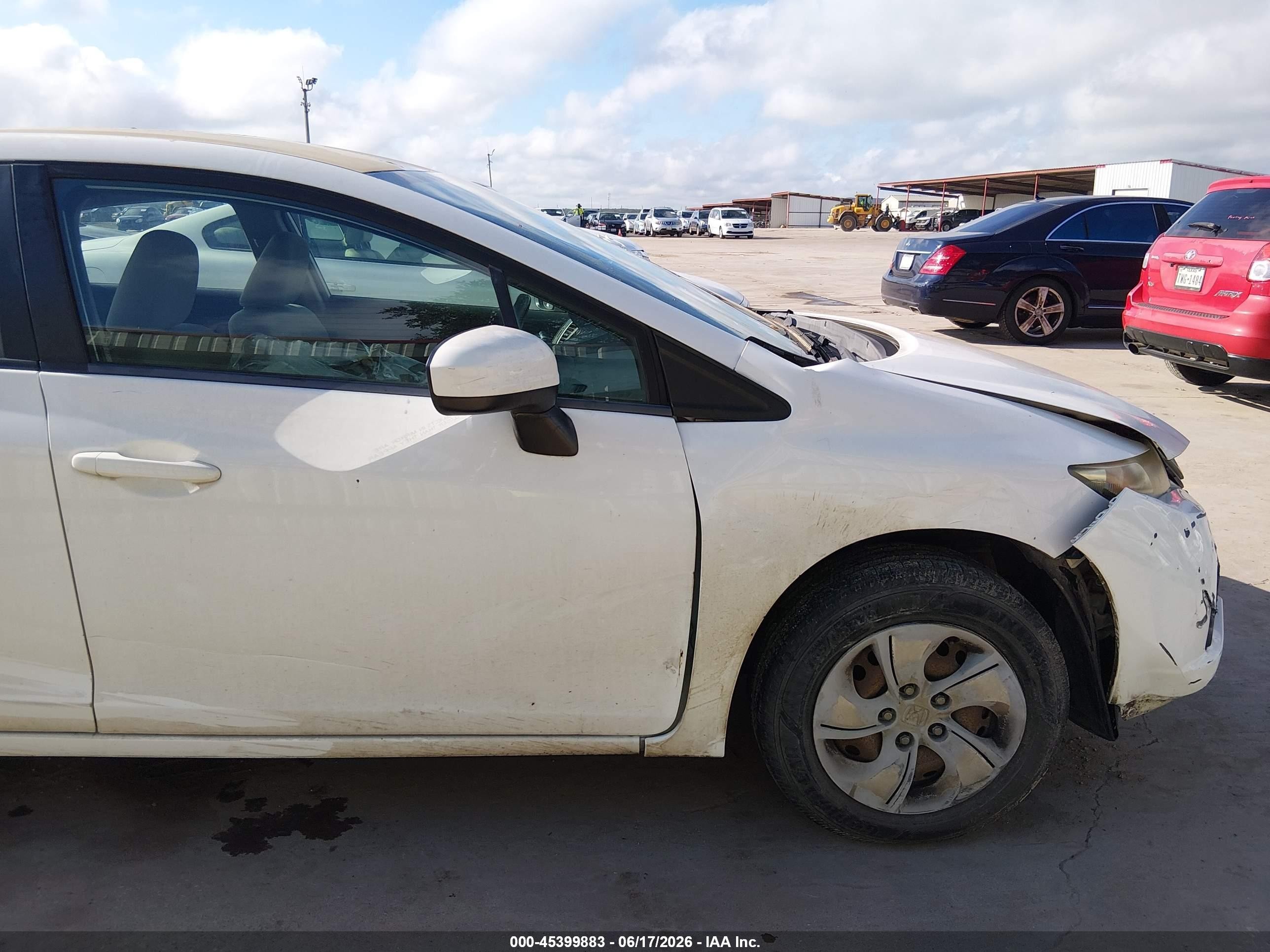 2015 Honda Civic Lx White vin: 19XFB2F5XFE035468