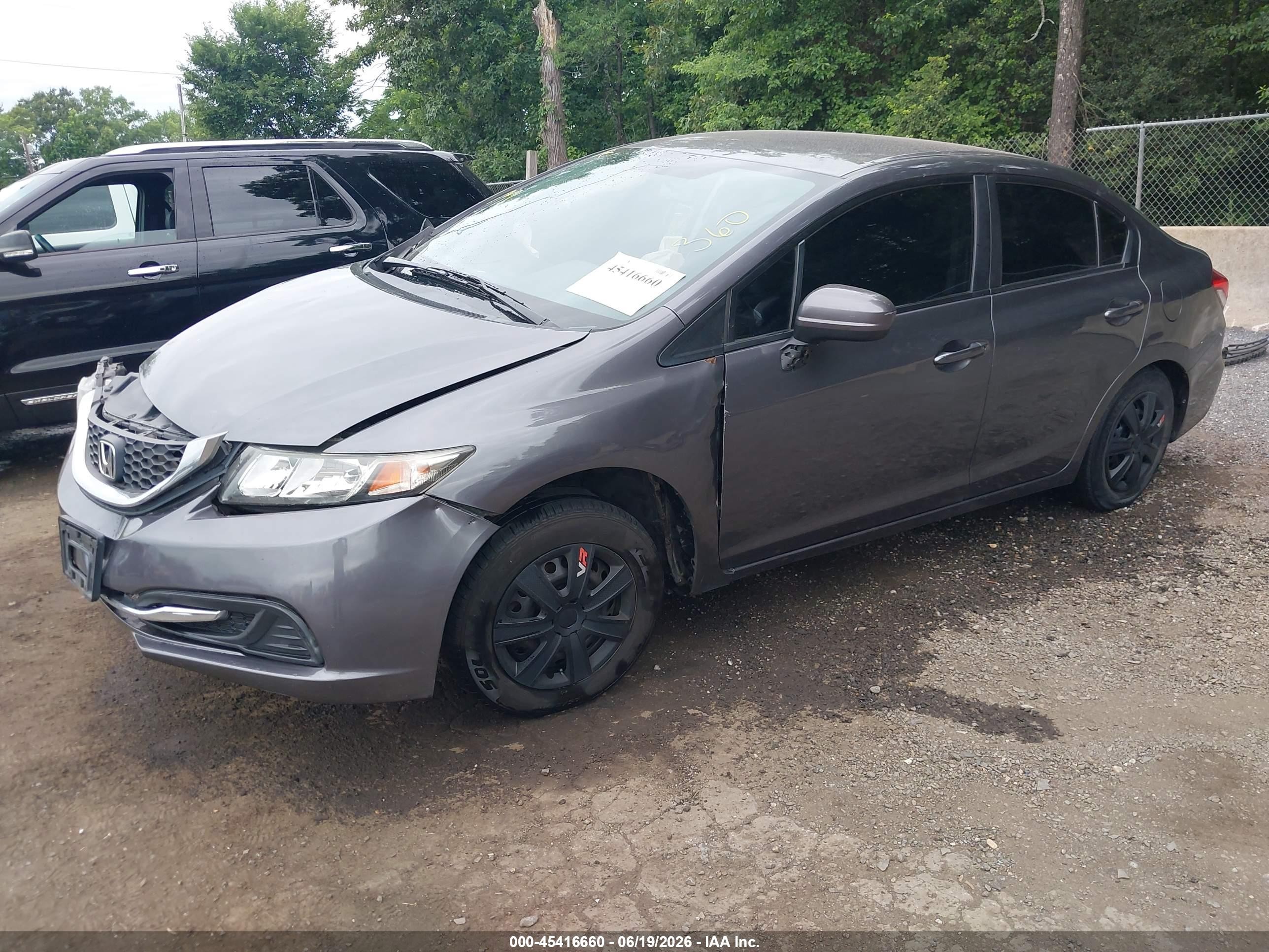 2015 Honda Civic Lx Gray vin: 19XFB2F5XFE037429