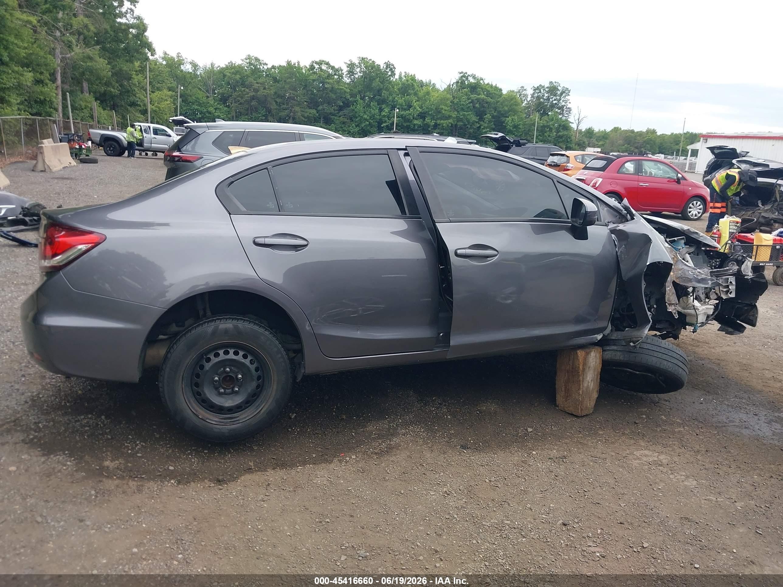 2015 Honda Civic Lx Gray vin: 19XFB2F5XFE037429