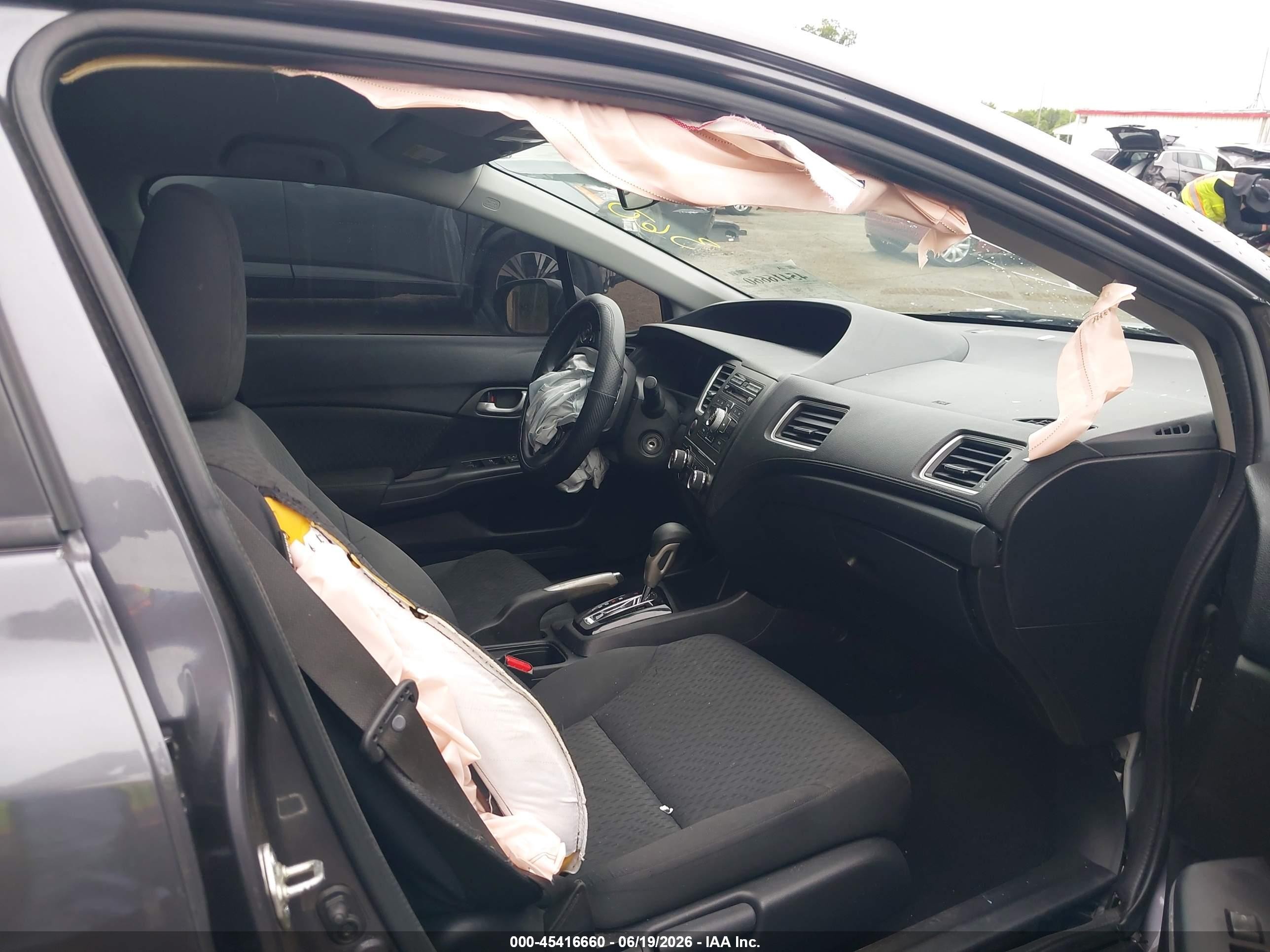 2015 Honda Civic Lx Gray vin: 19XFB2F5XFE037429