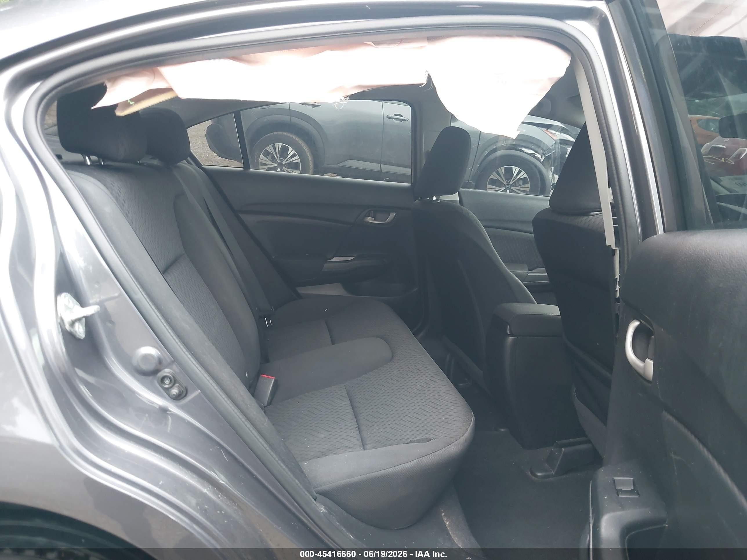 2015 Honda Civic Lx Gray vin: 19XFB2F5XFE037429