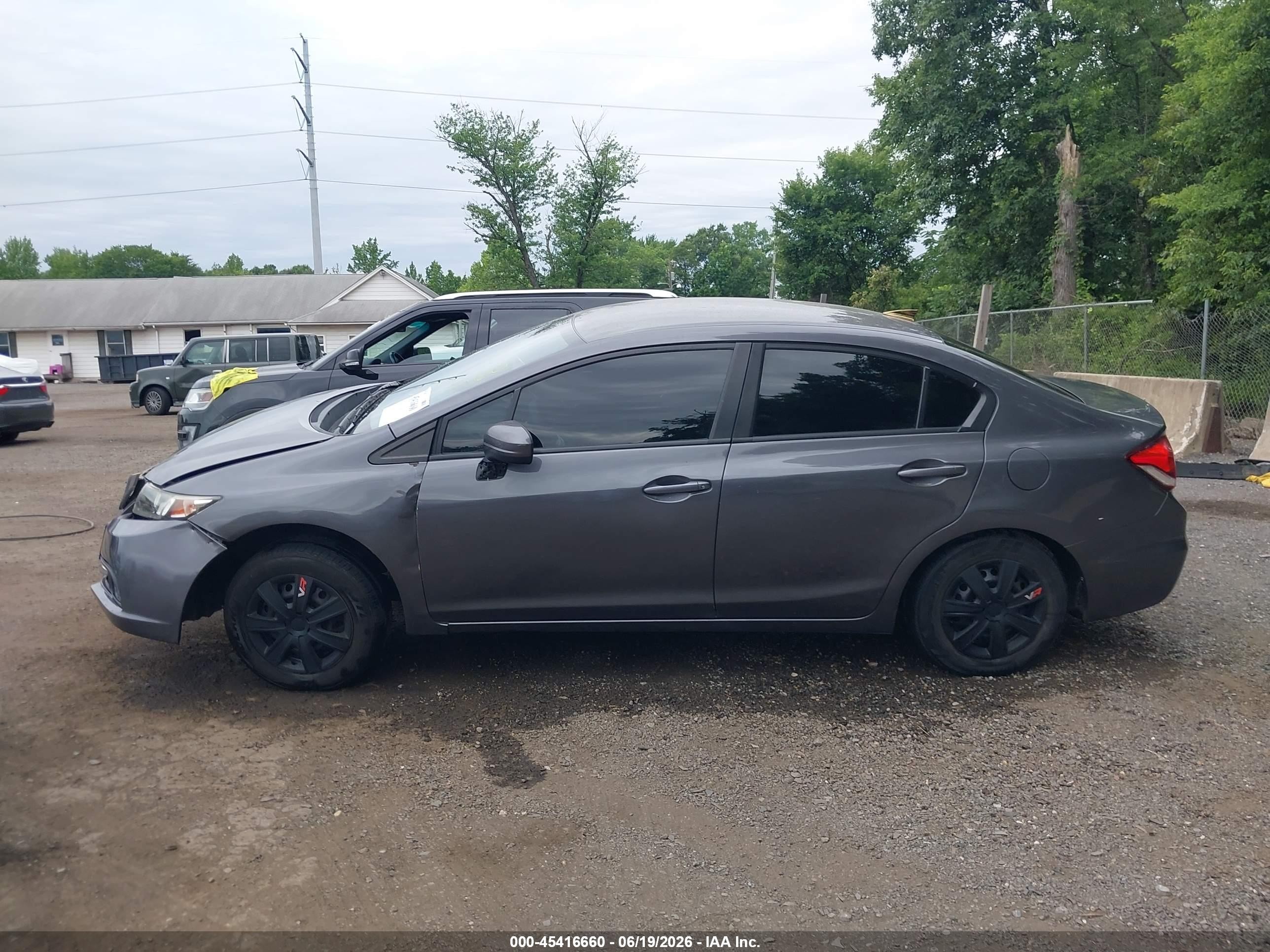 2015 Honda Civic Lx Gray vin: 19XFB2F5XFE037429