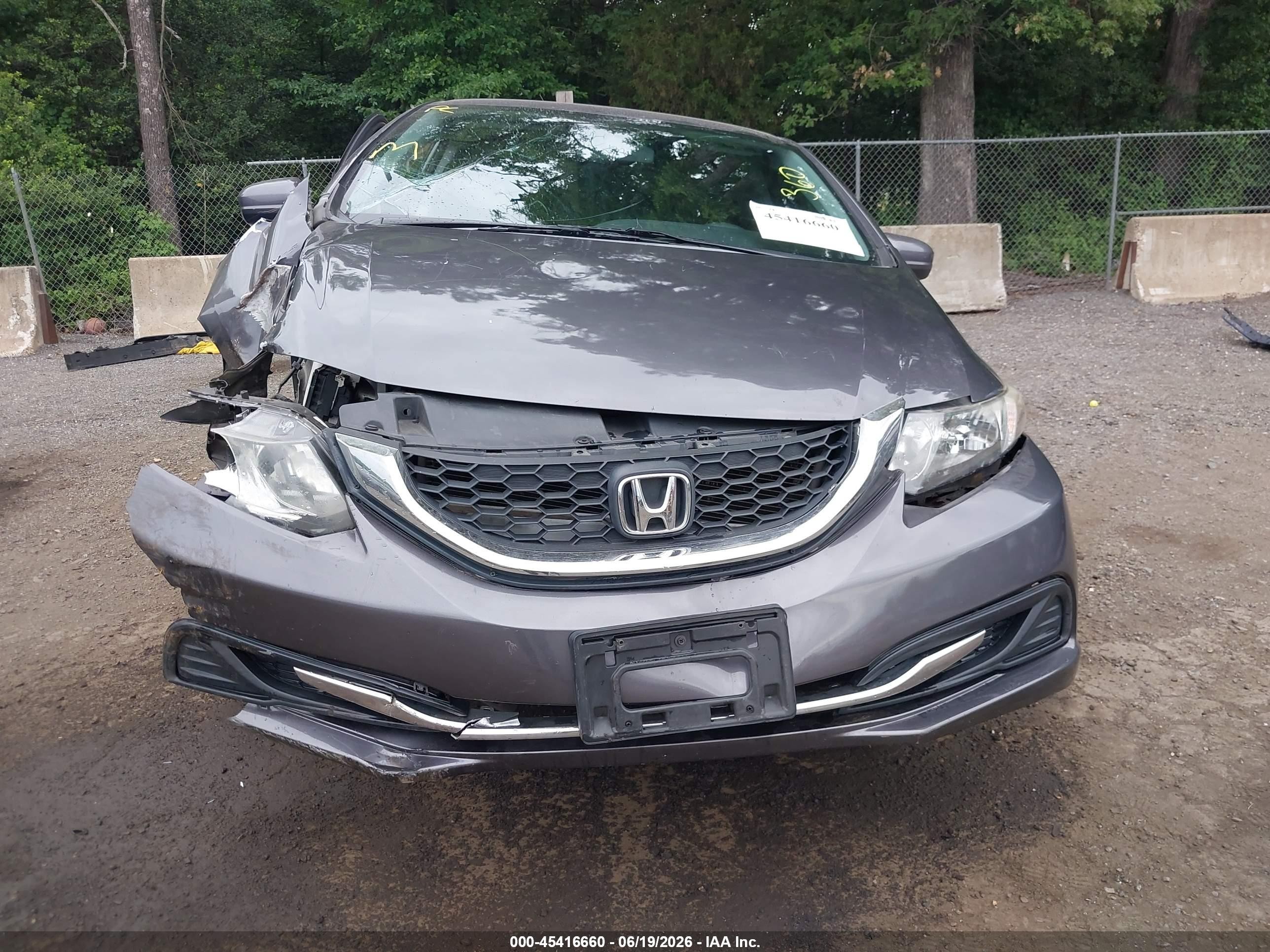2015 Honda Civic Lx Gray vin: 19XFB2F5XFE037429