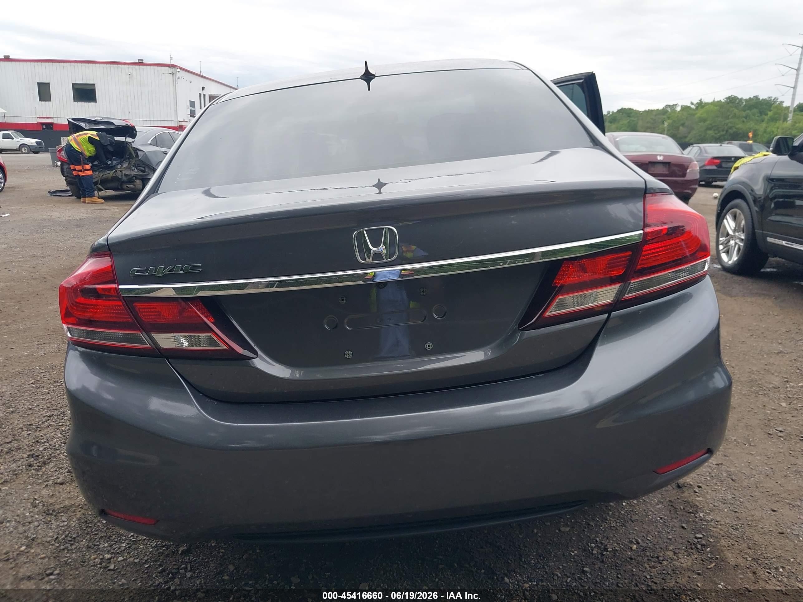 2015 Honda Civic Lx Gray vin: 19XFB2F5XFE037429