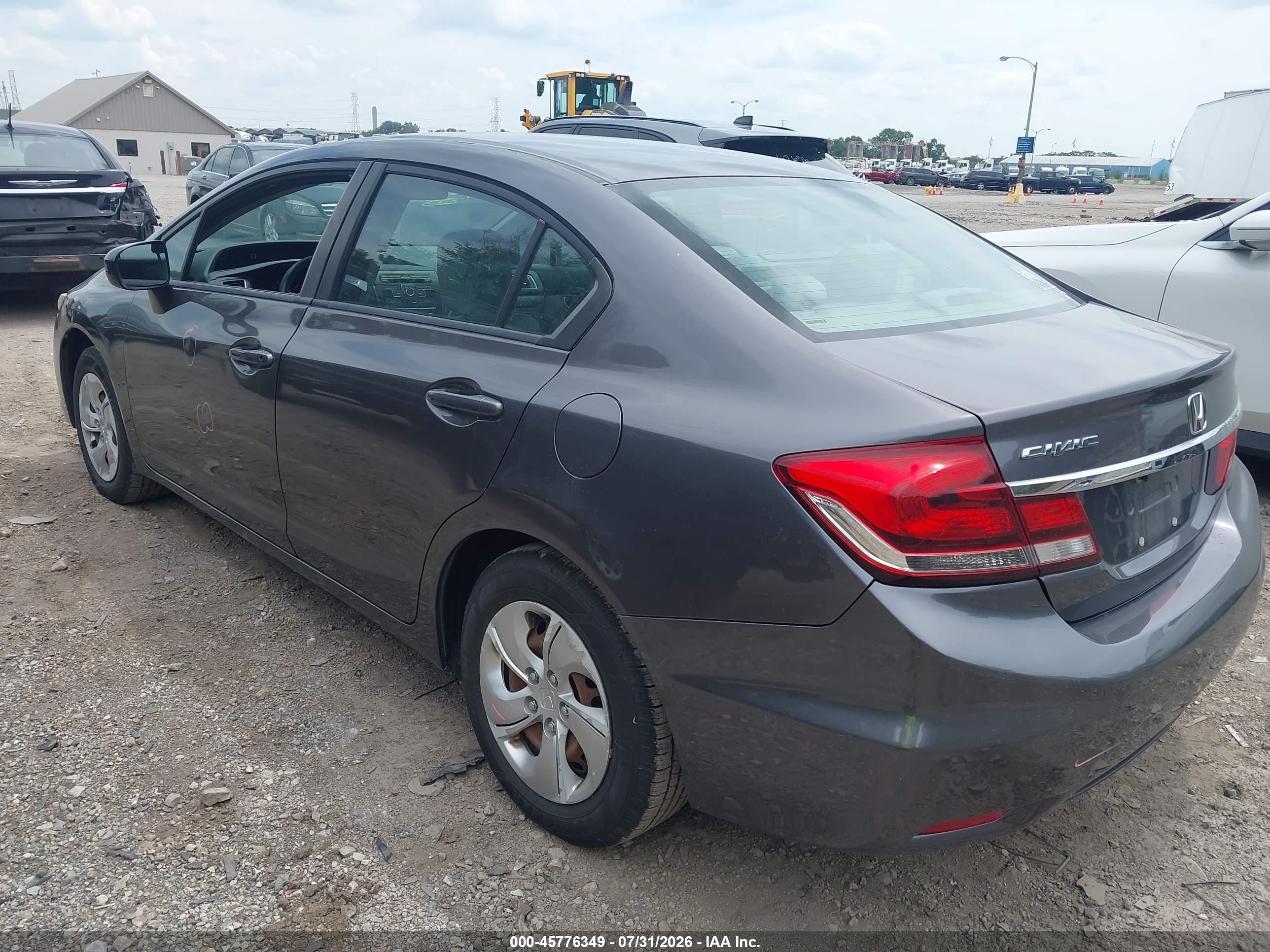 2015 Honda Civic Lx Gray vin: 19XFB2F5XFE049242