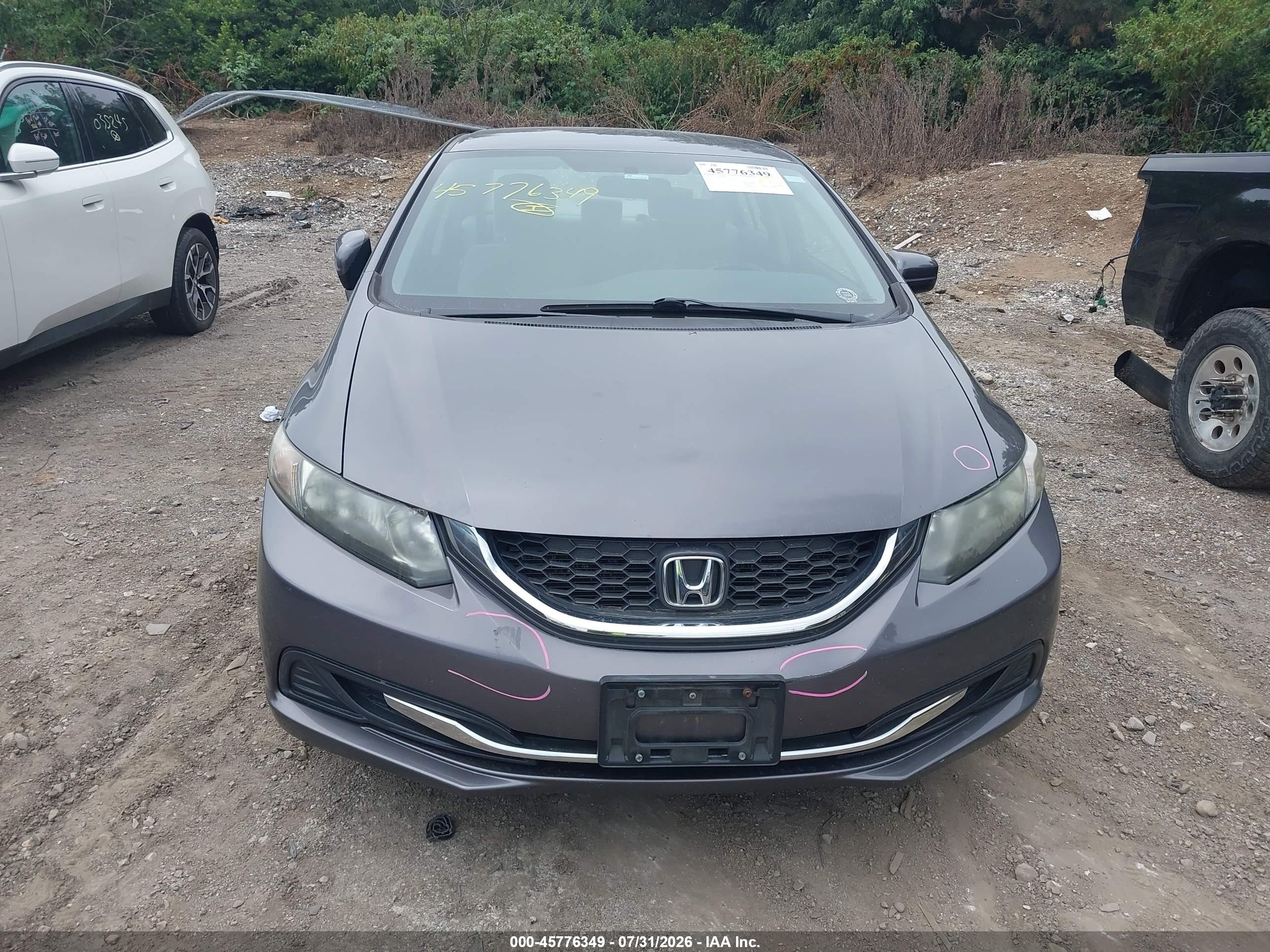 2015 Honda Civic Lx Gray vin: 19XFB2F5XFE049242
