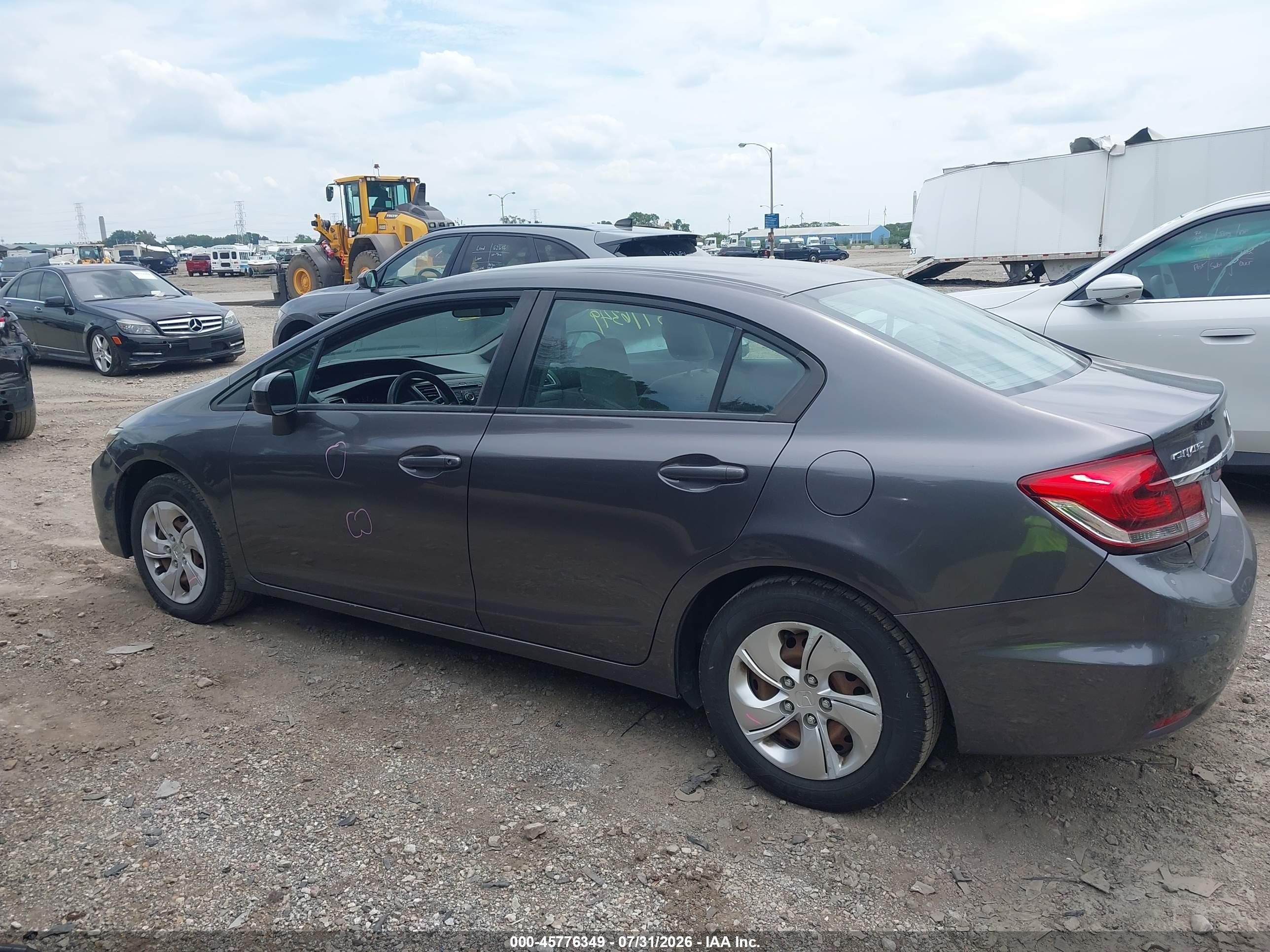 2015 Honda Civic Lx Gray vin: 19XFB2F5XFE049242