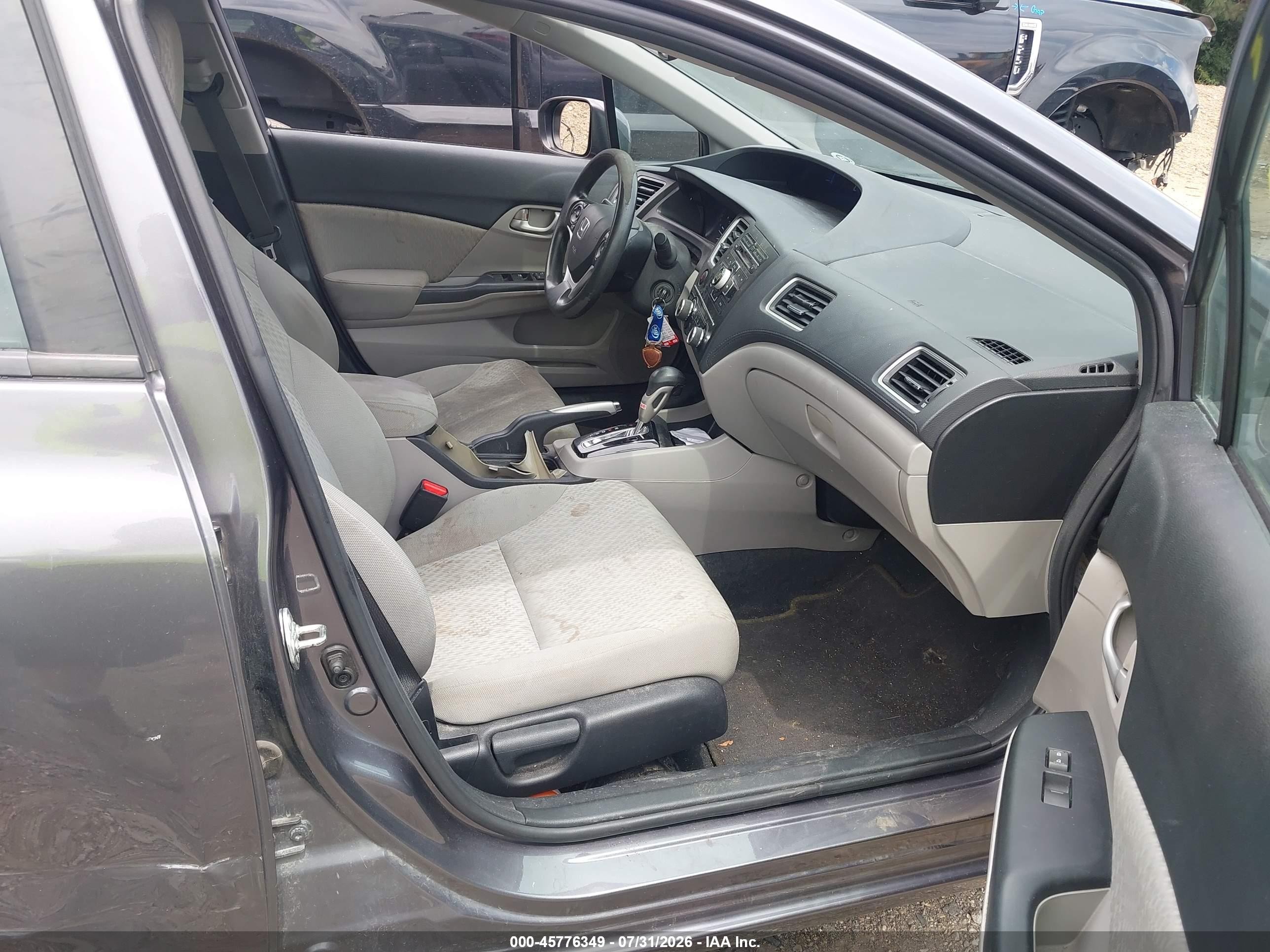 2015 Honda Civic Lx Gray vin: 19XFB2F5XFE049242