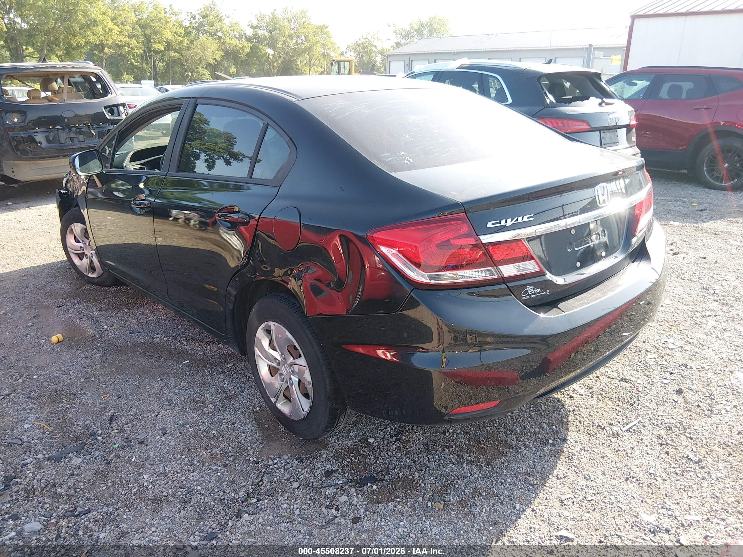 2015 Honda Civic Lx Black vin: 19XFB2F5XFE050519