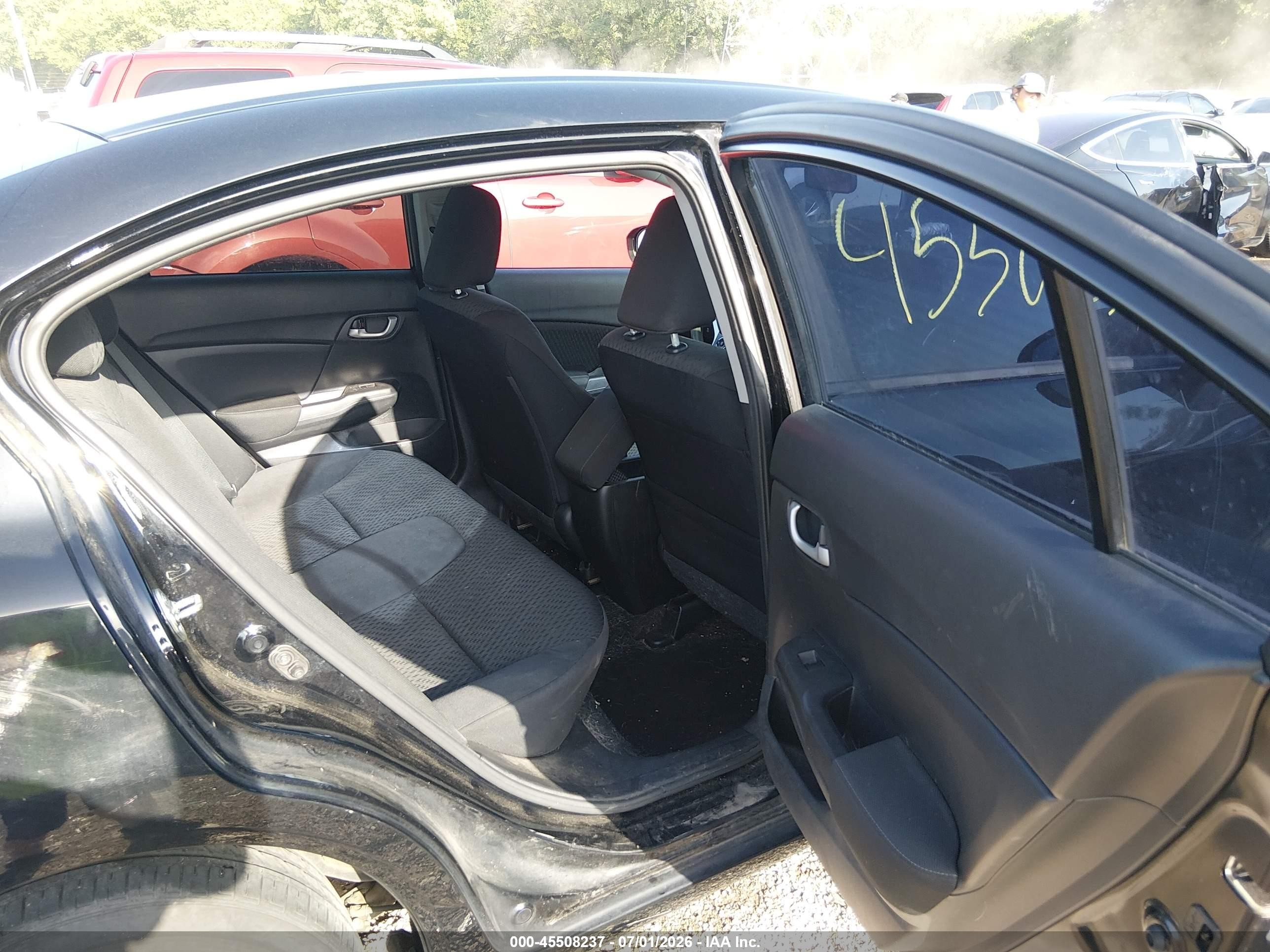 2015 Honda Civic Lx Black vin: 19XFB2F5XFE050519