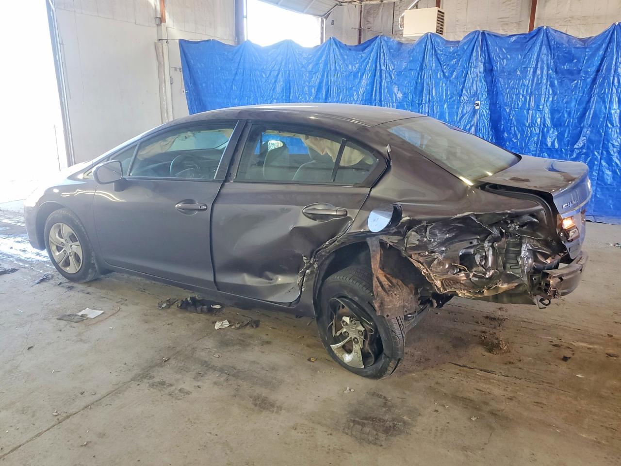 2015 Honda Civic Lx Gray vin: 19XFB2F5XFE051508